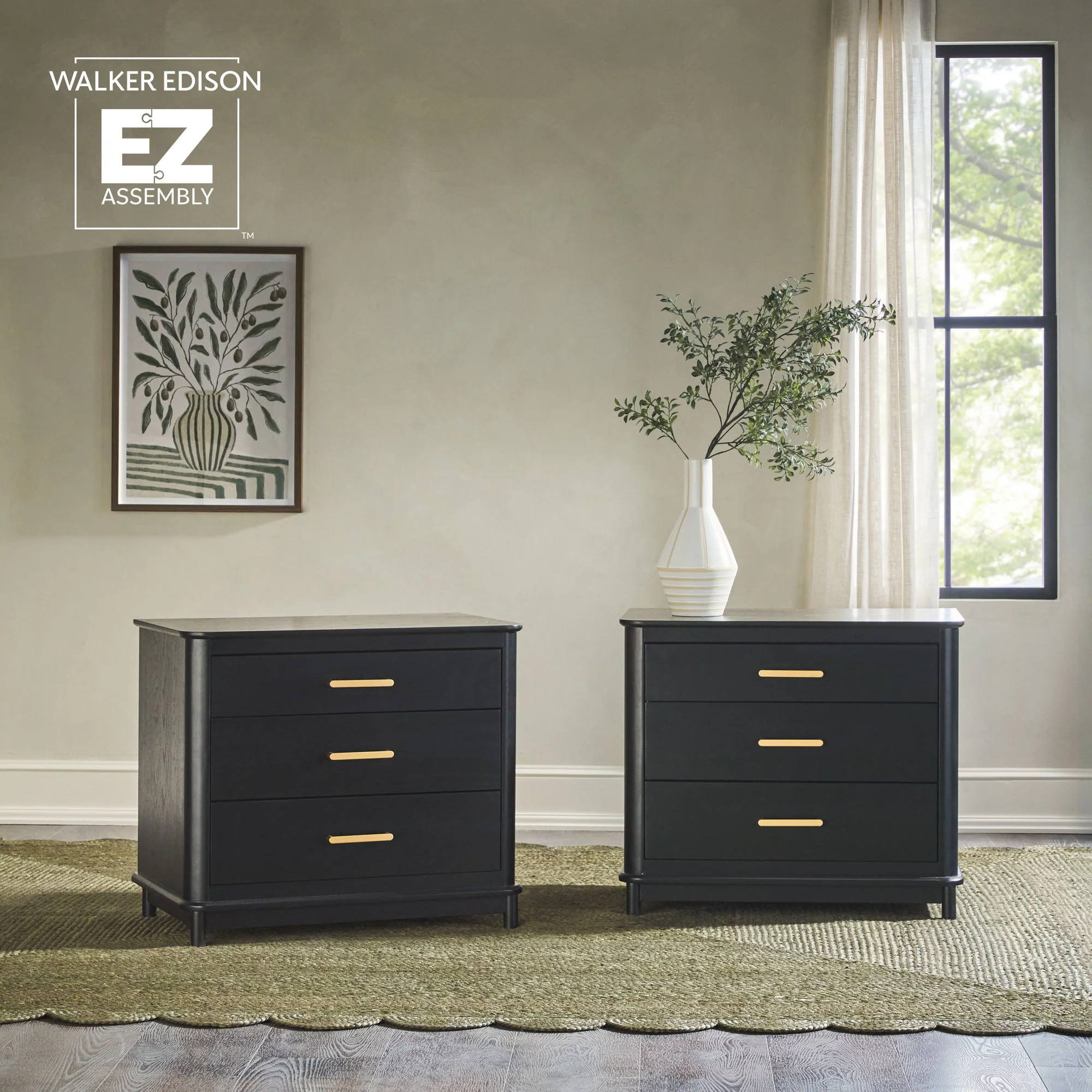 Annette Contemporary 3-Drawer Wood Nightstand - Image 22