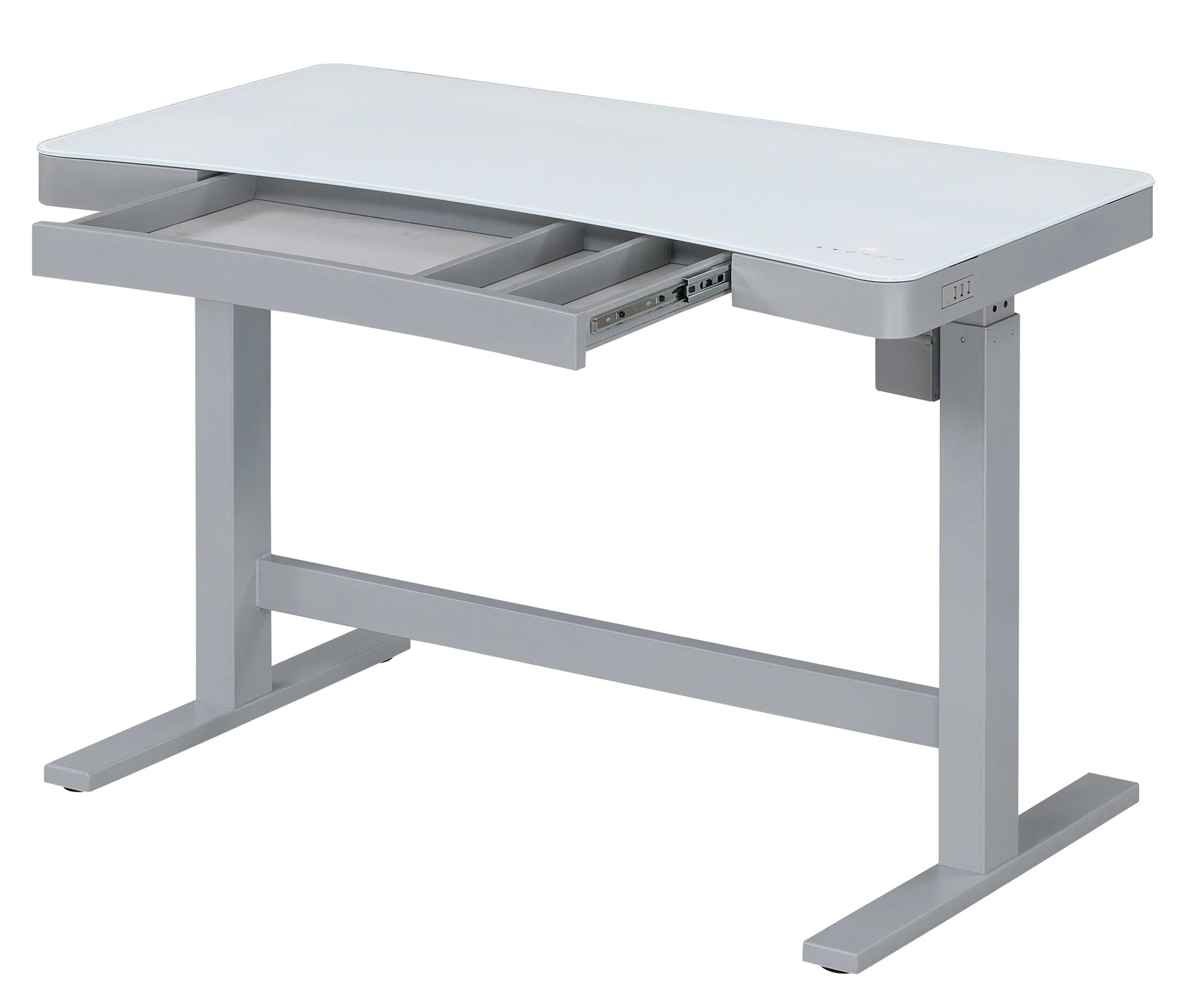 Ashford™ Adjustable Height Sit‑Stand Desk with USB Ports and Storage - Image 4