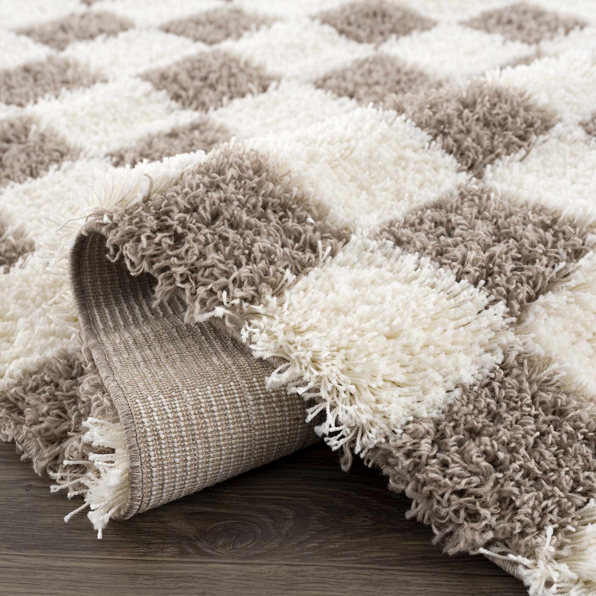 Boutique Rugs - Atira Brown Checkered Area Rug - Image 6