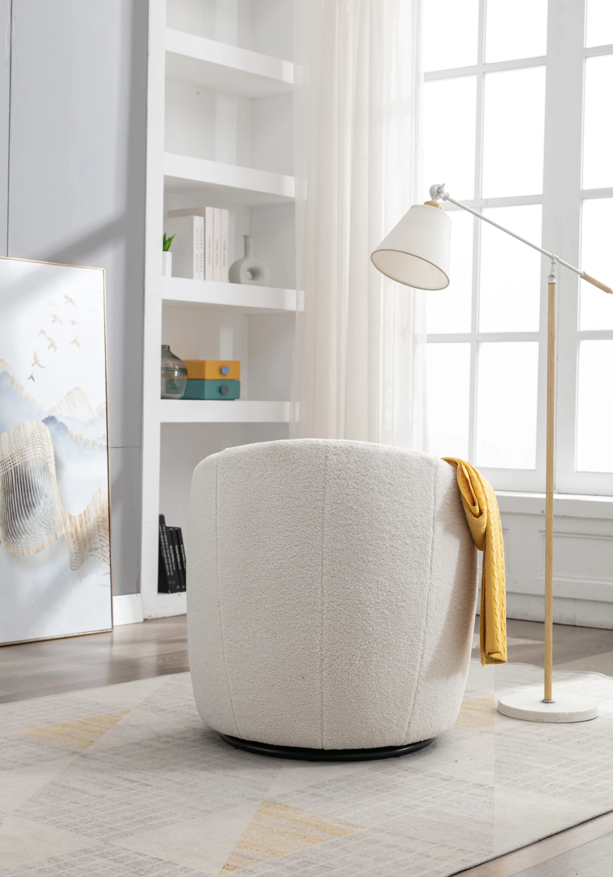 Walker Edison | Teddy Swivel Barrel Accent Armchair Chair - Image 11