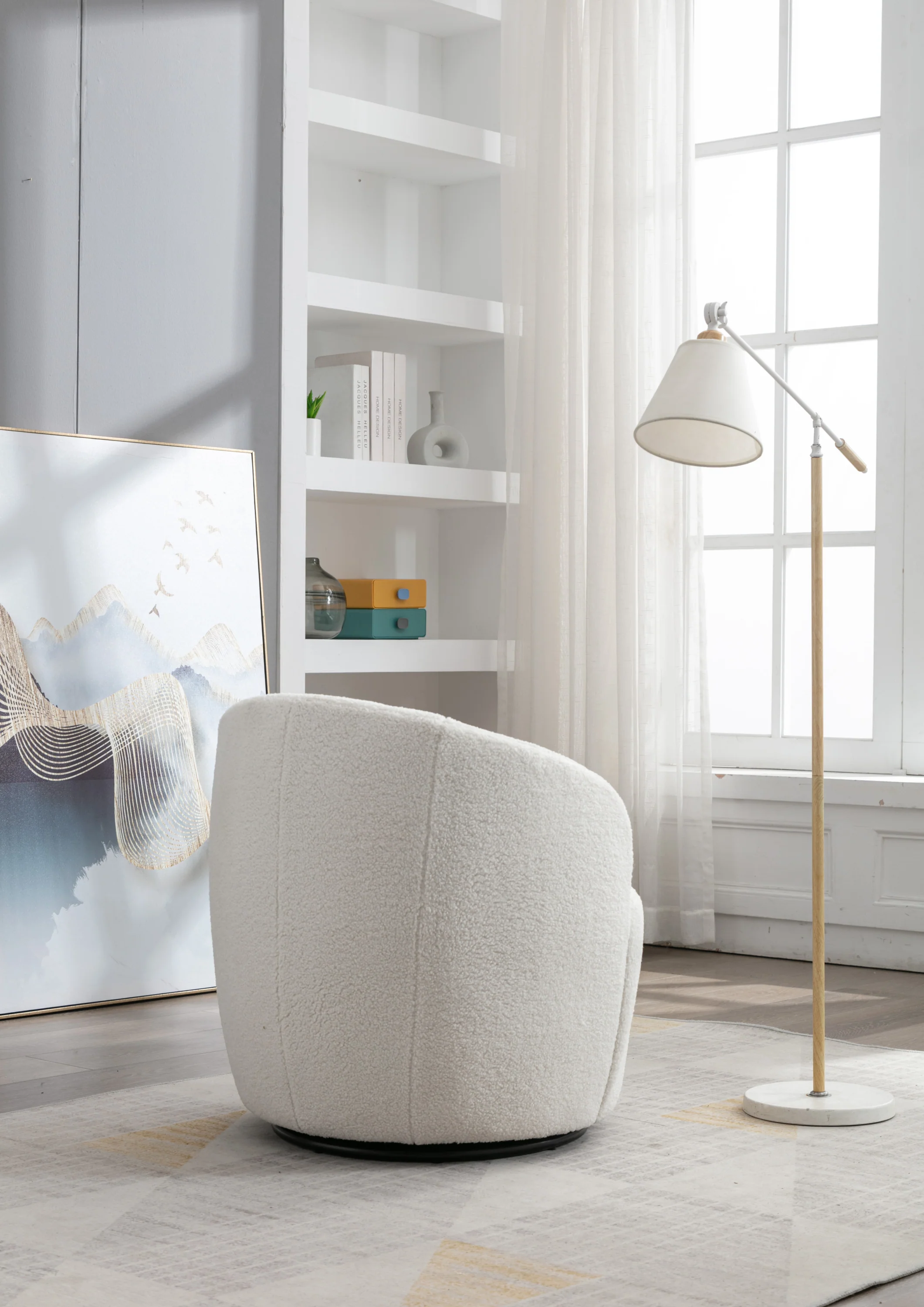 Walker Edison | Teddy Swivel Barrel Accent Armchair Chair - Image 12