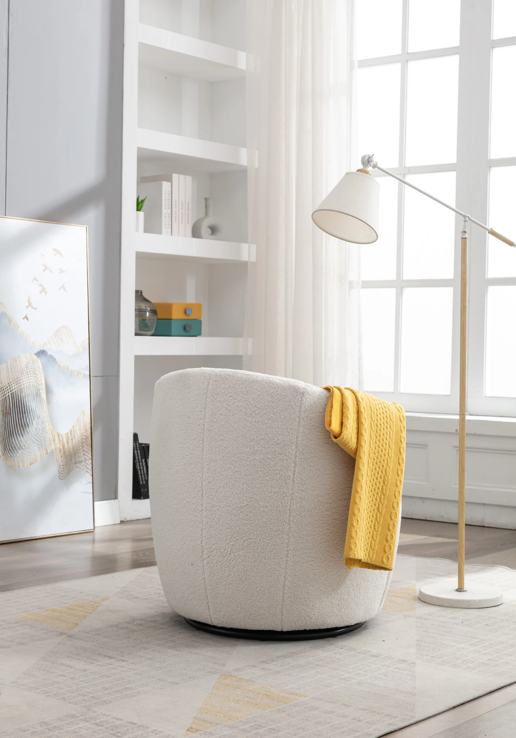 Walker Edison | Teddy Swivel Barrel Accent Armchair Chair - Image 15