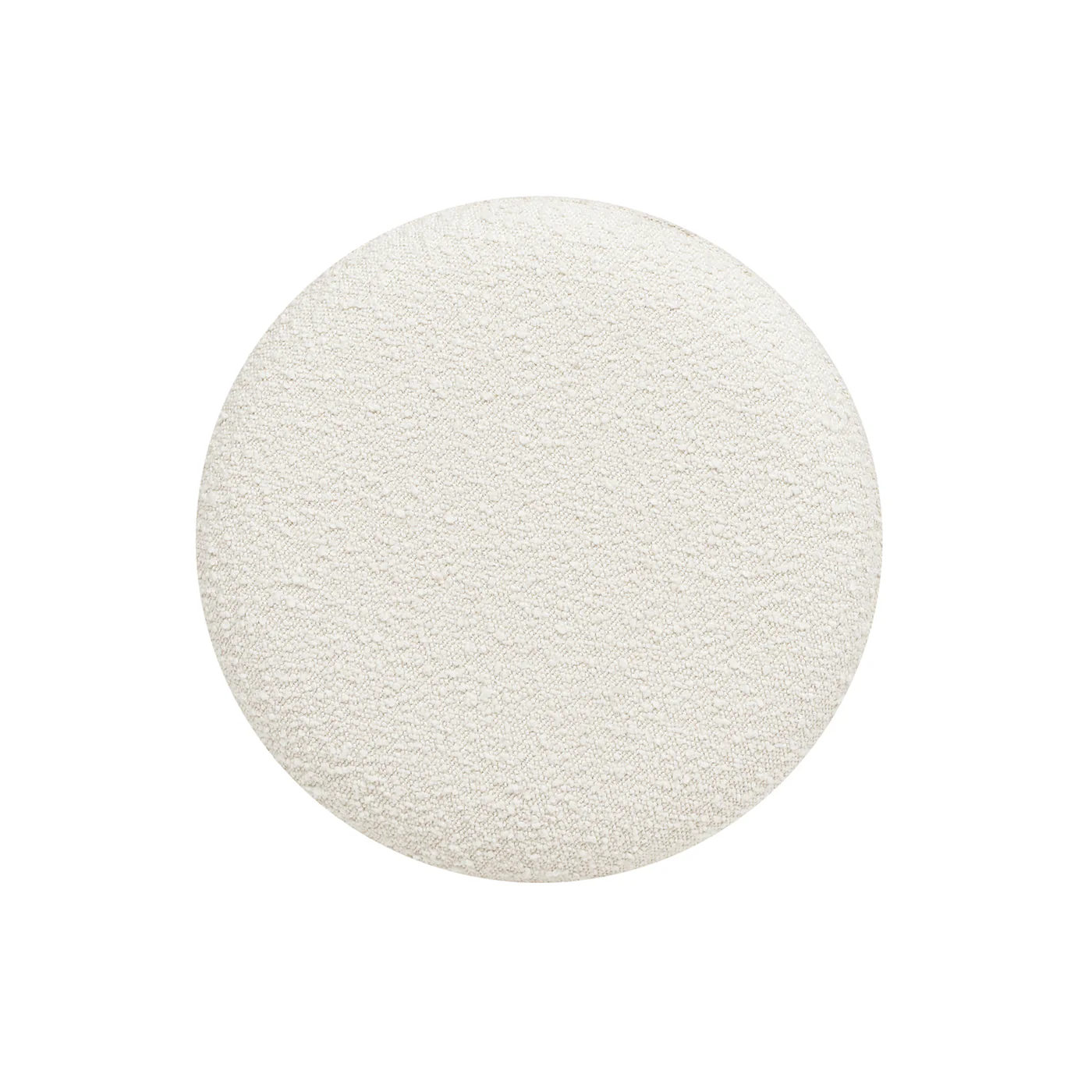 Walker Edison | Bali 18.5' Round Upholstered Ottoman with Natural Wood Base - Image 6