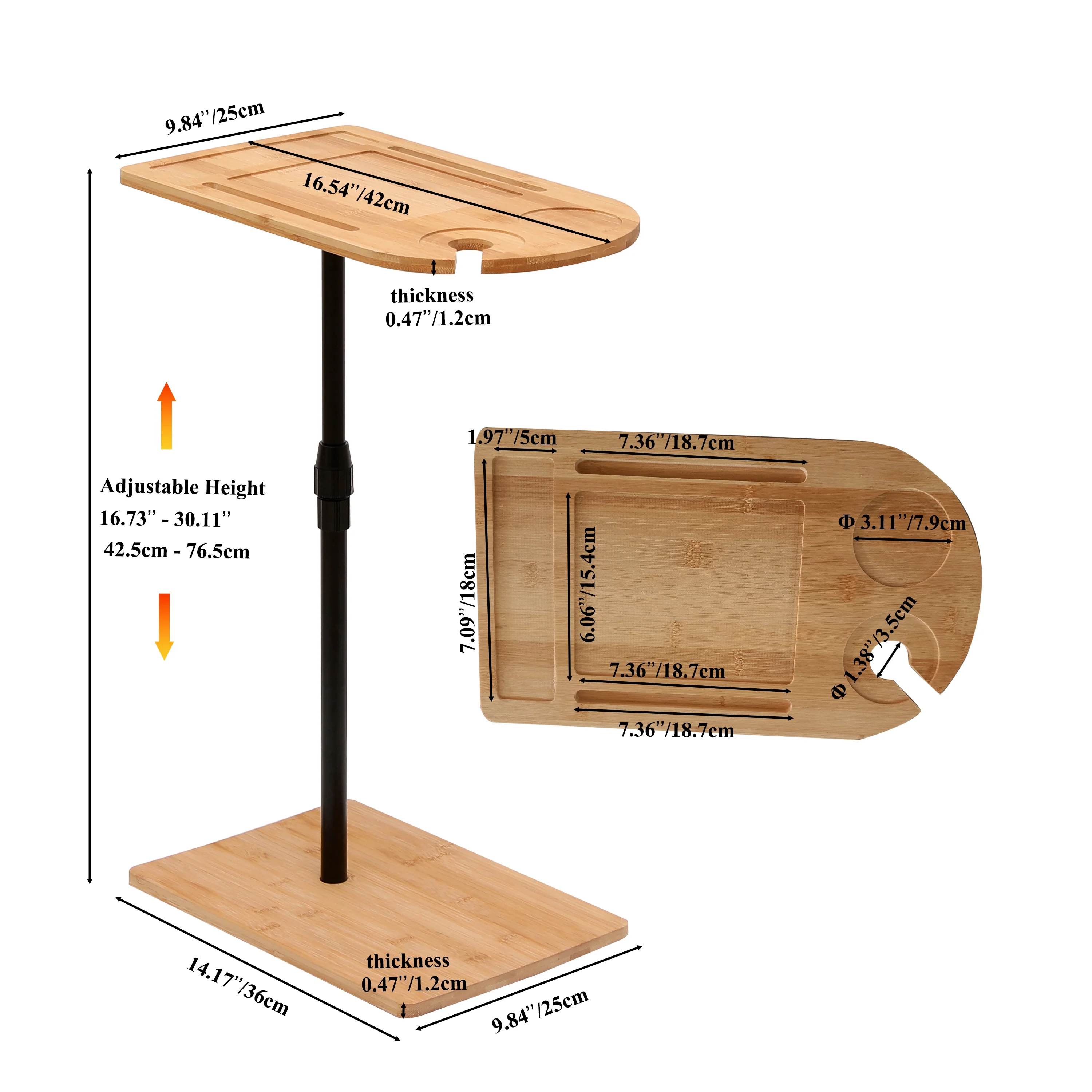 Walker Edison | Bamboo Sofa Table Tray - Image 3