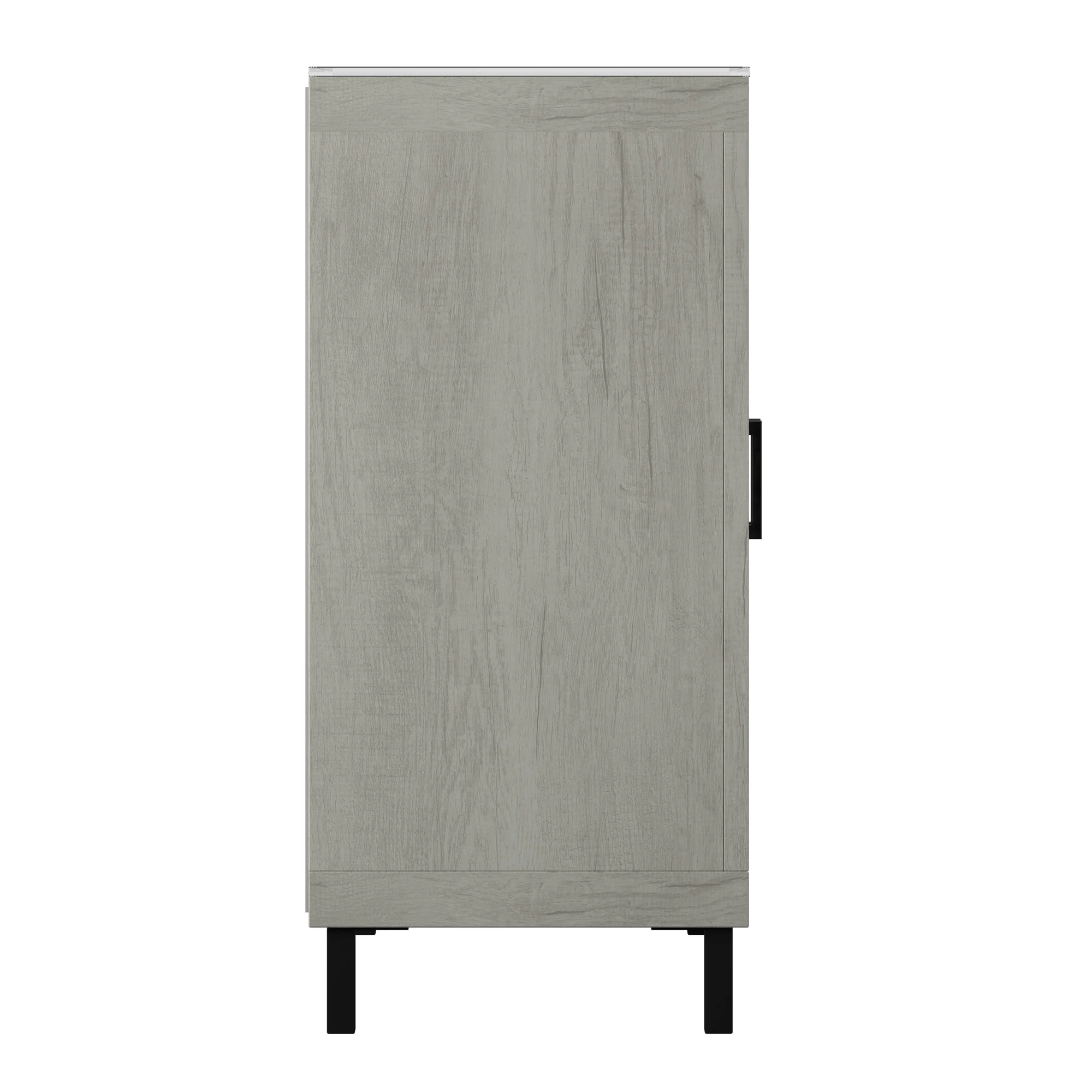 Antique Finish Mirrored Doors Entryway Accent Cabinet - Image 18