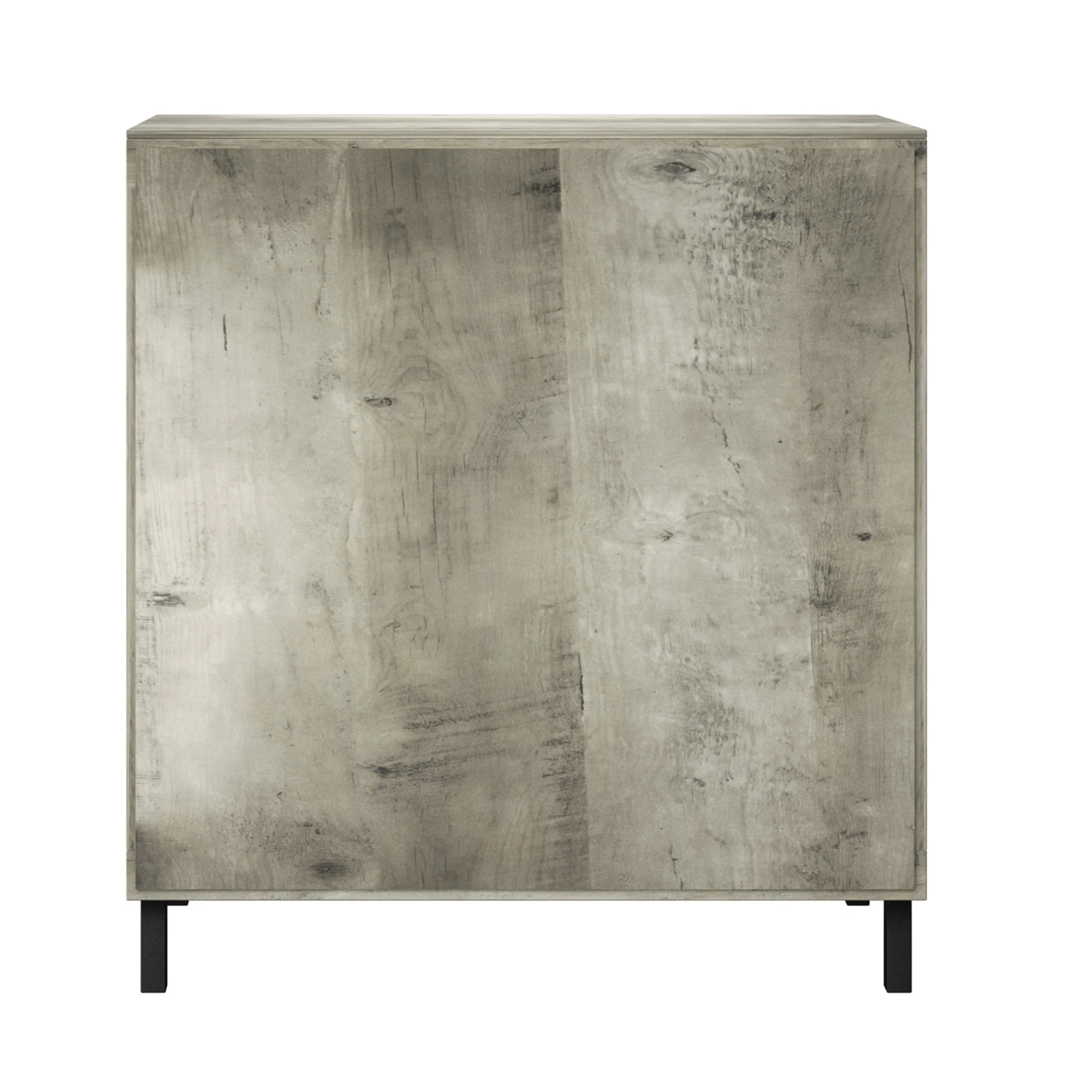 Antique Finish Mirrored Doors Entryway Accent Cabinet - Image 3