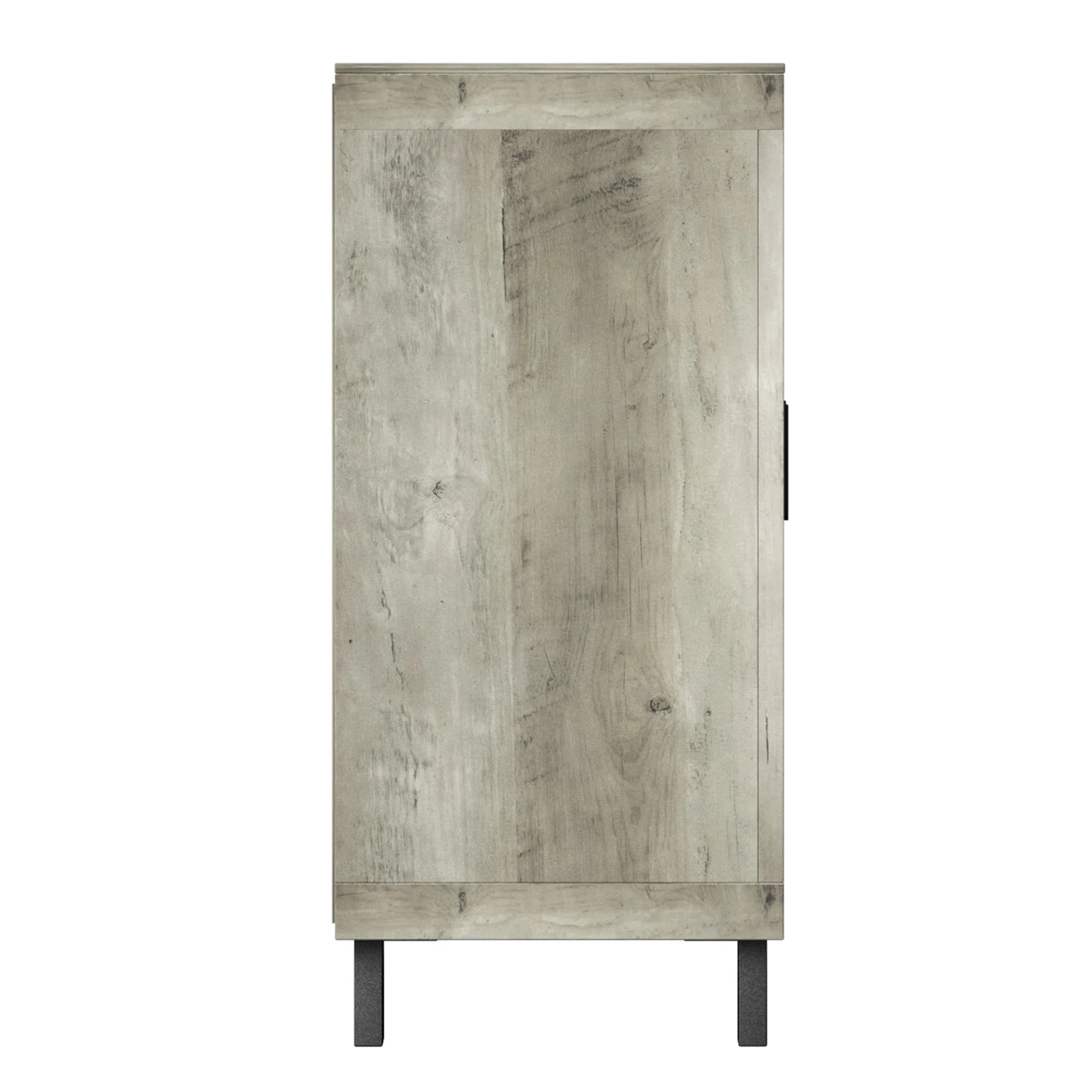 Antique Finish Mirrored Doors Entryway Accent Cabinet - Image 6