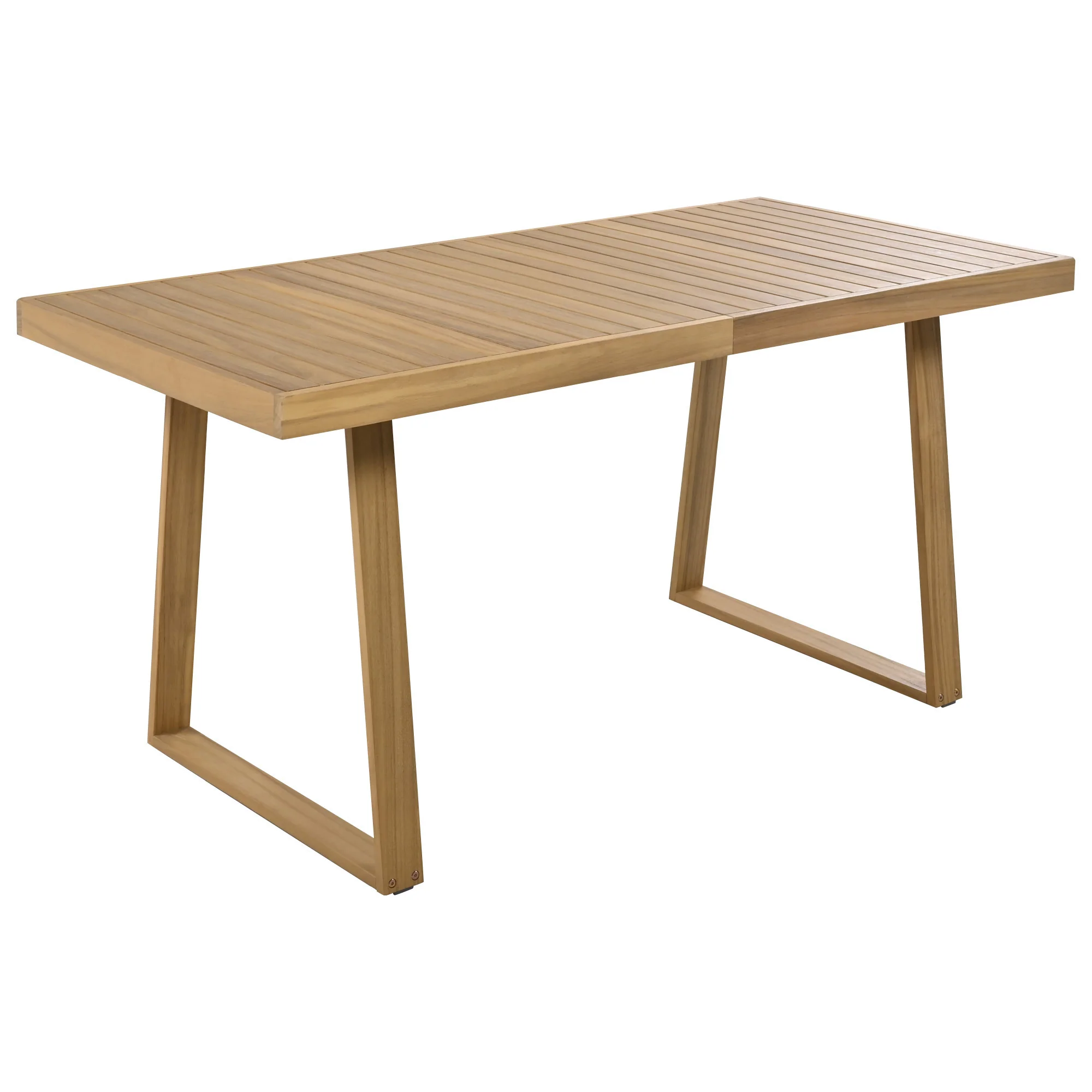 Walker Edison | Outdoor Acacia Wood Dining Table and Chair Set - Image 11