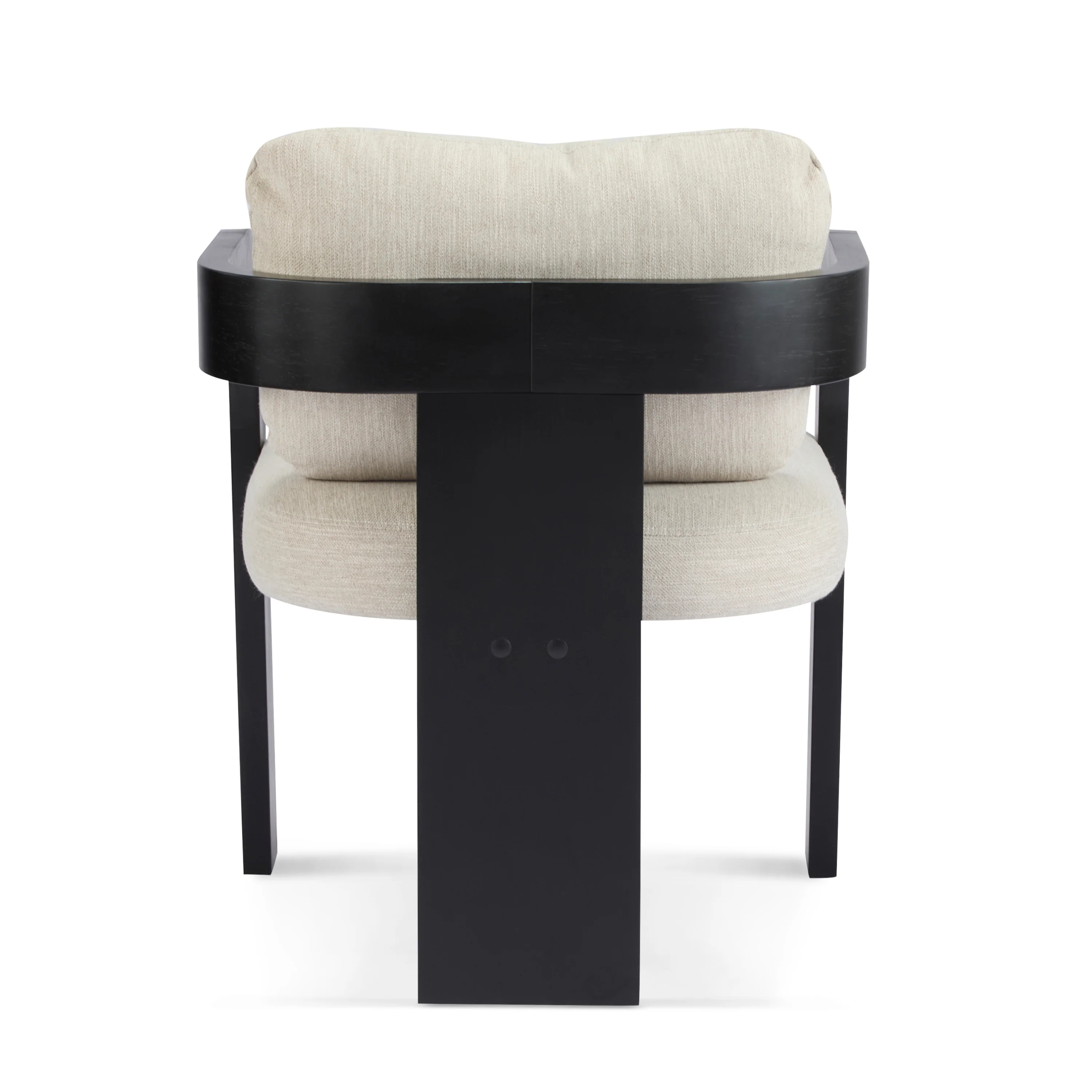 Black 2 Pack Dining Chairs with Pillow Back and Solid Wood Frame - Image 10