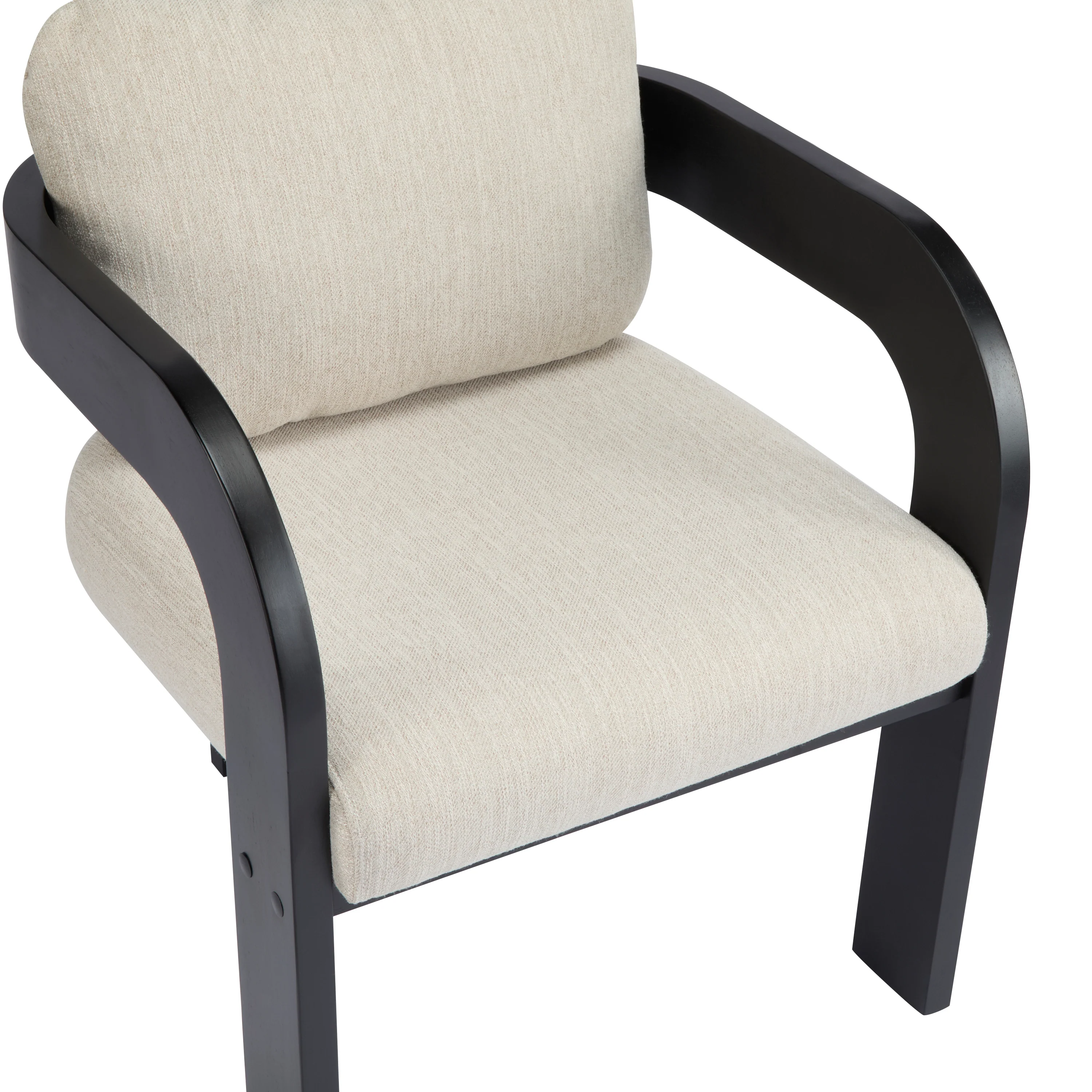 Black 2 Pack Dining Chairs with Pillow Back and Solid Wood Frame - Image 12