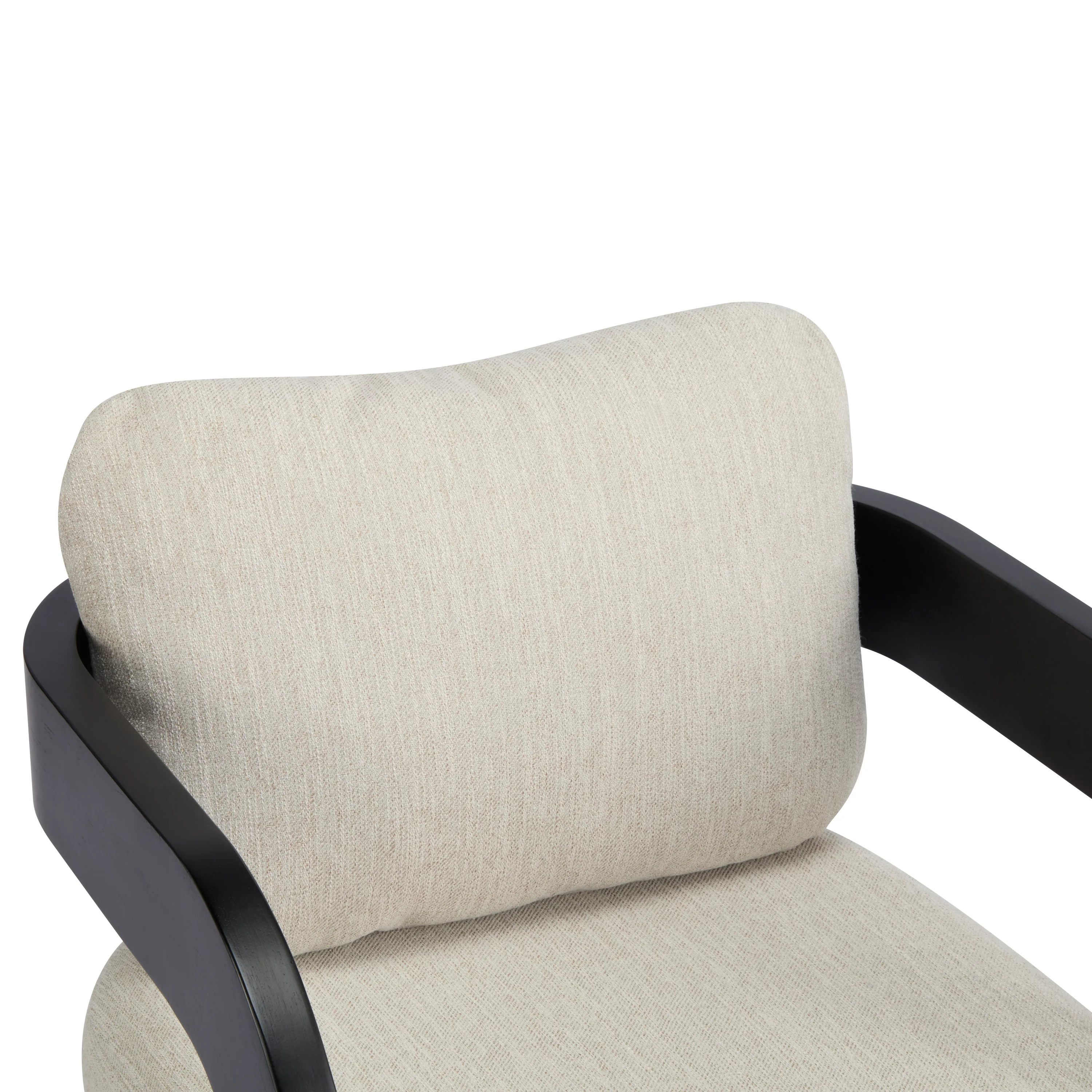 Black 2 Pack Dining Chairs with Pillow Back and Solid Wood Frame - Image 13