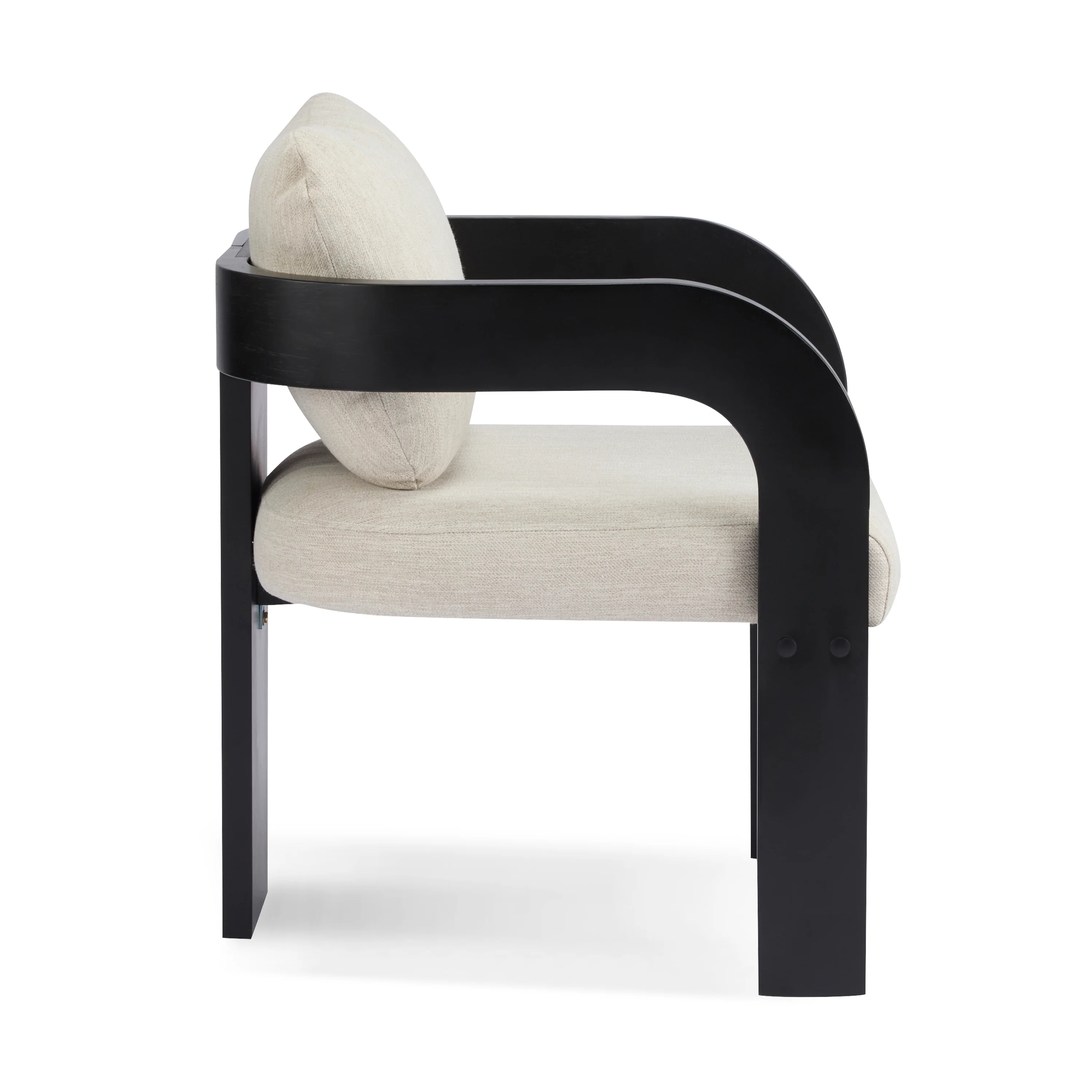 Black 2 Pack Dining Chairs with Pillow Back and Solid Wood Frame - Image 8