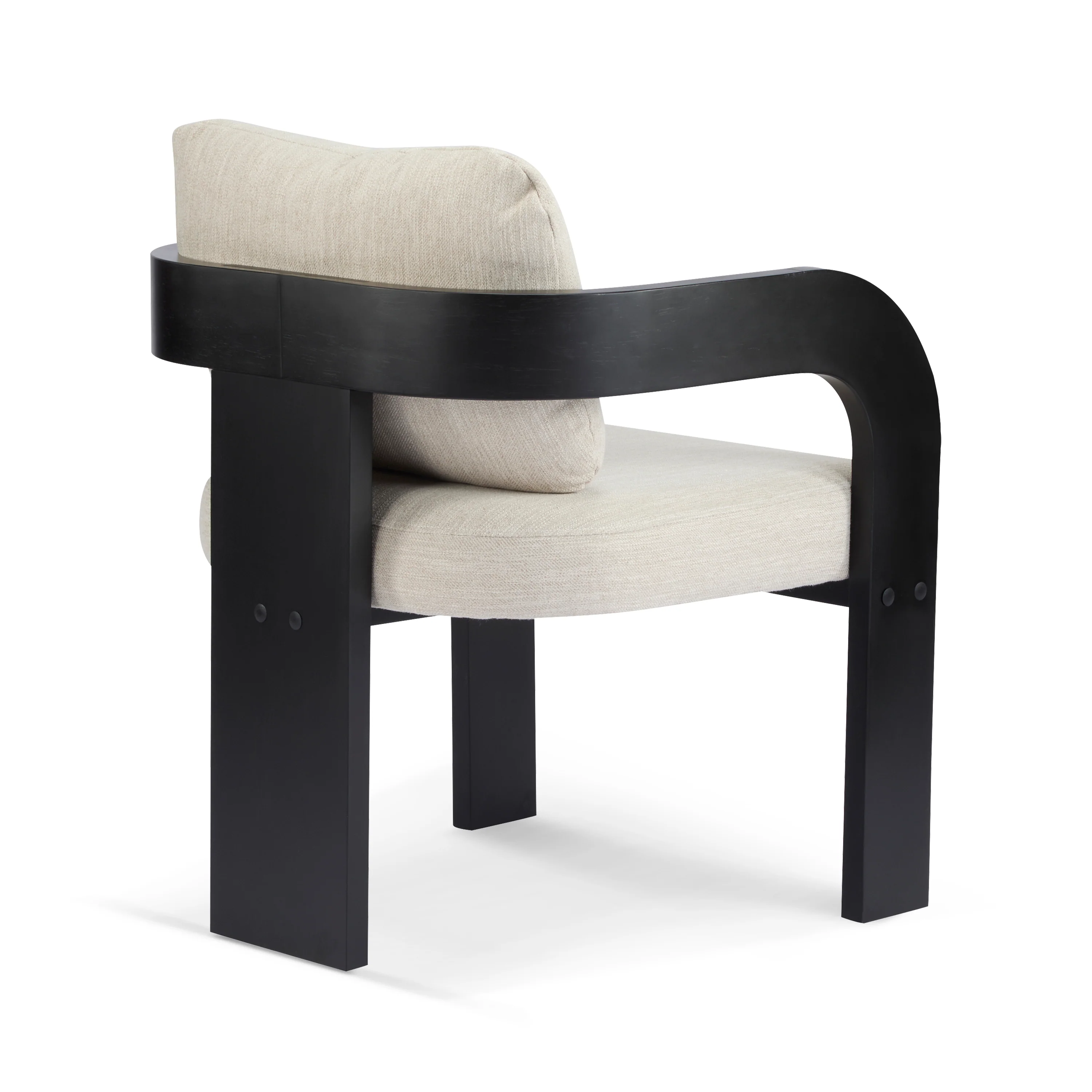 Black 2 Pack Dining Chairs with Pillow Back and Solid Wood Frame - Image 9