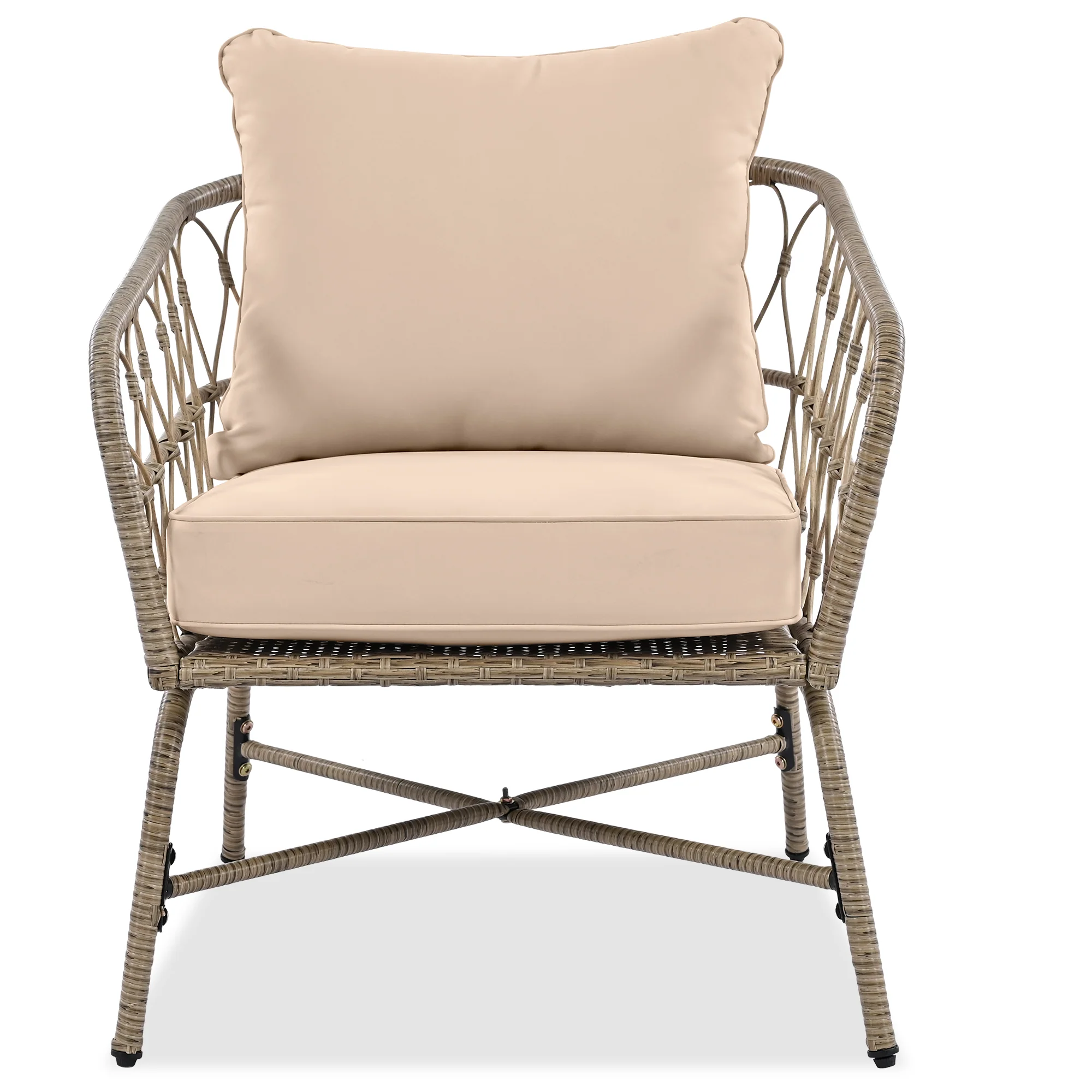 Walker Edison | Boho 4-Piece Outdoor Patio Sofa Set - Image 13