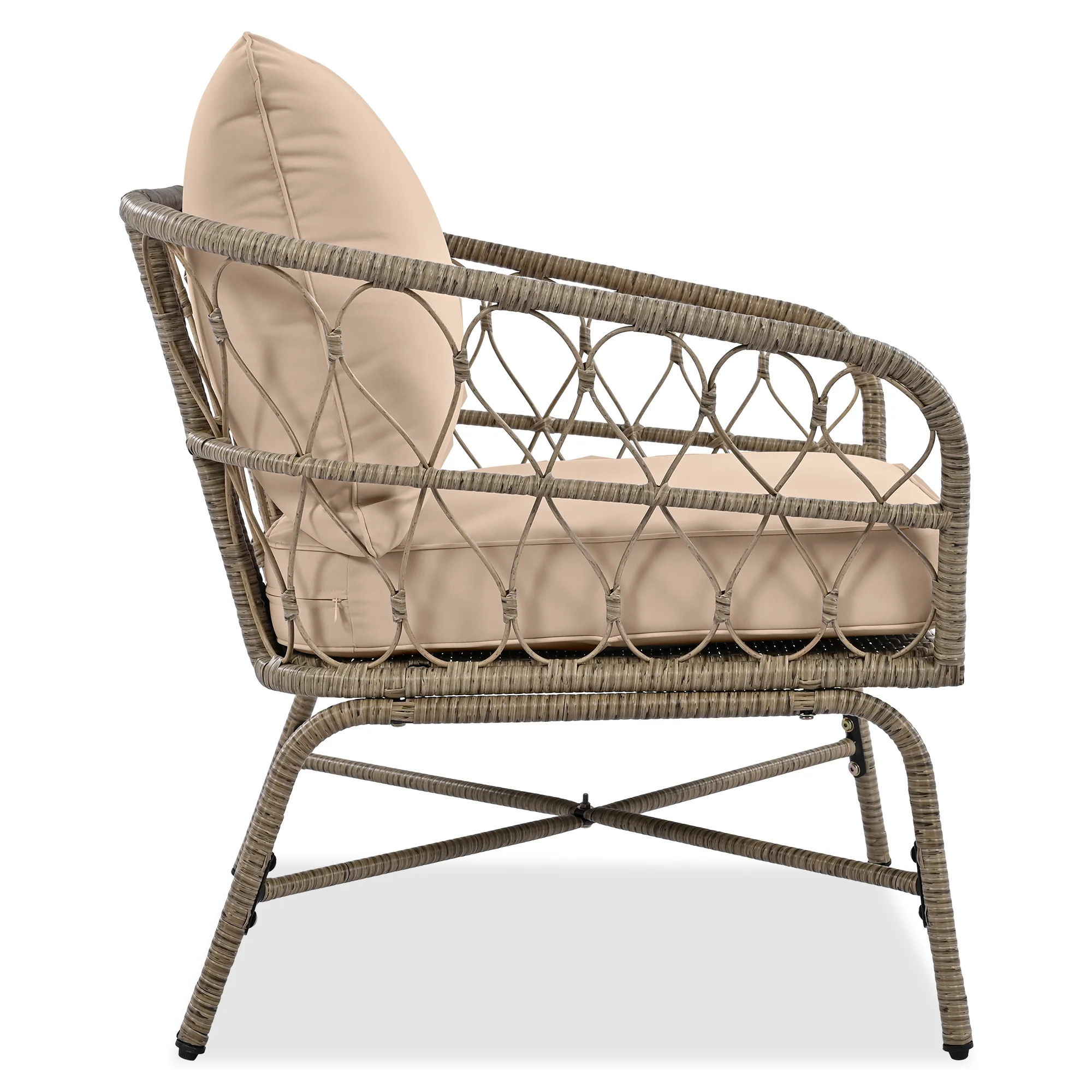 Walker Edison | Boho 4-Piece Outdoor Patio Sofa Set - Image 15