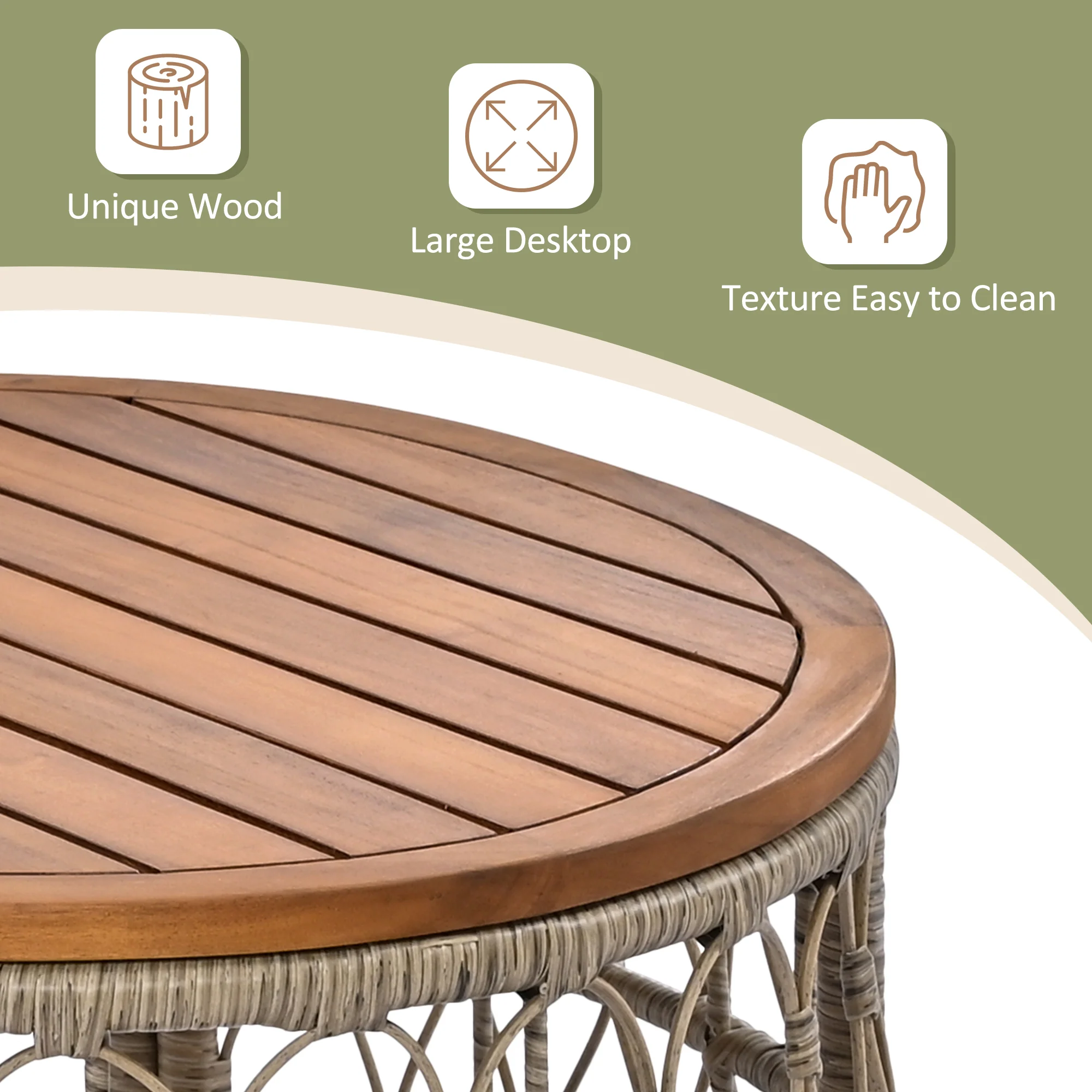 Walker Edison | Boho 4-Piece Outdoor Patio Sofa Set - Image 5