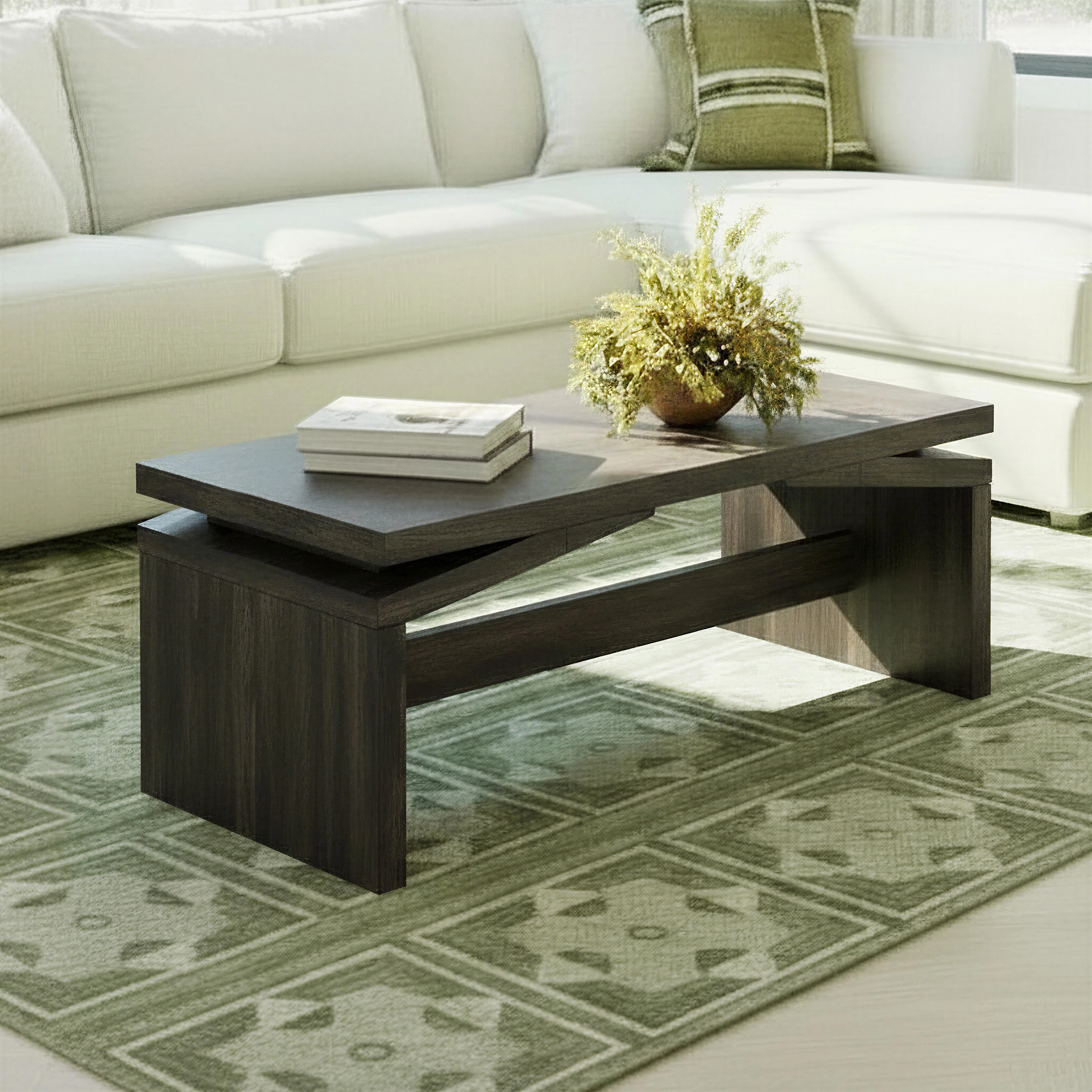 Booker Modern Easy Assembly Split-Top 47" Coffee Table - Image 16