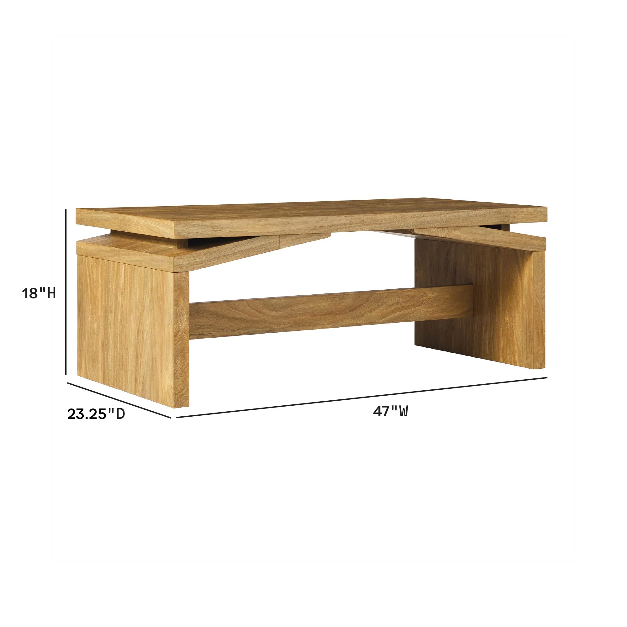 Booker Modern Easy Assembly Split-Top 47" Coffee Table - Image 4