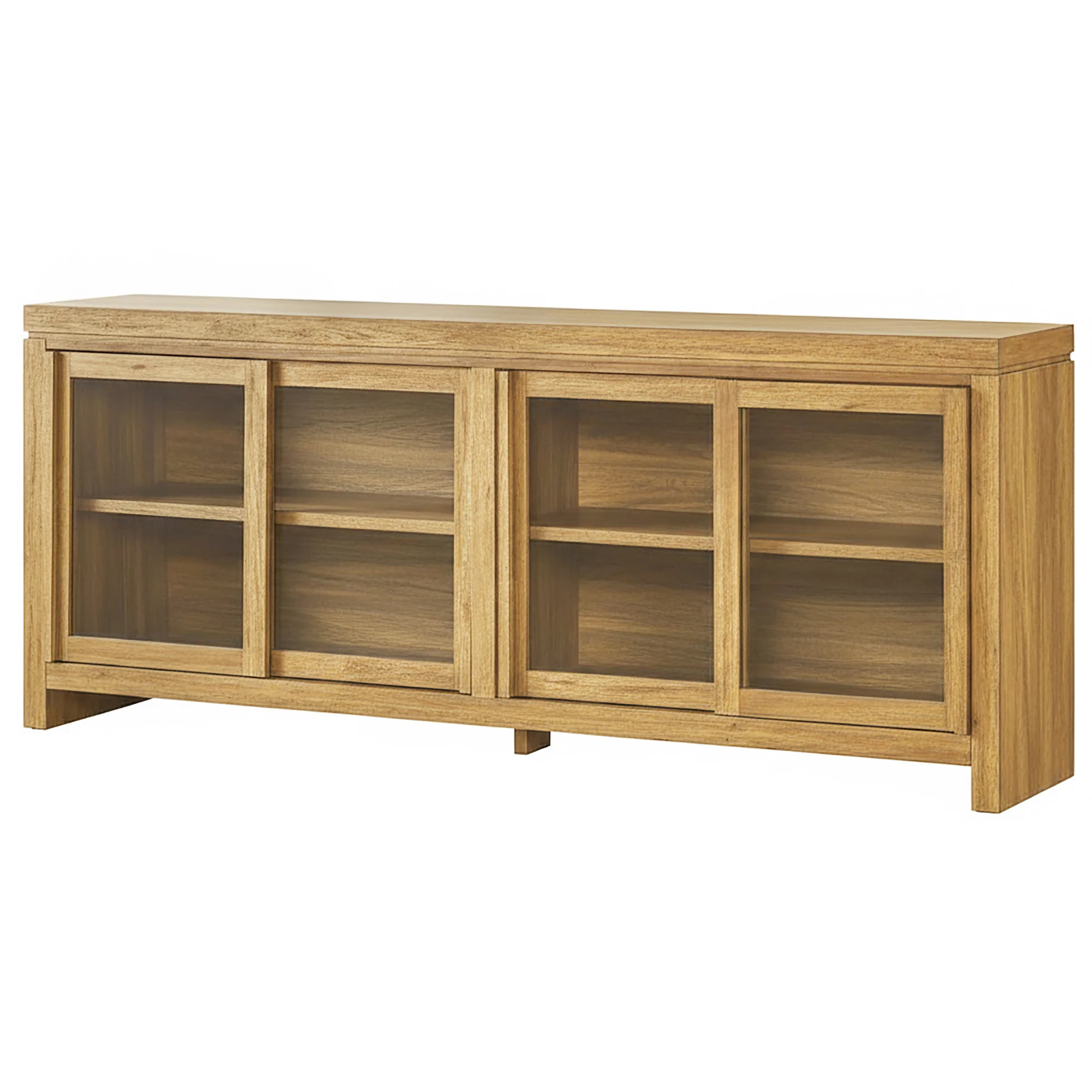 Booker Modern Glass Door TV Stand Sideboard - Image 14