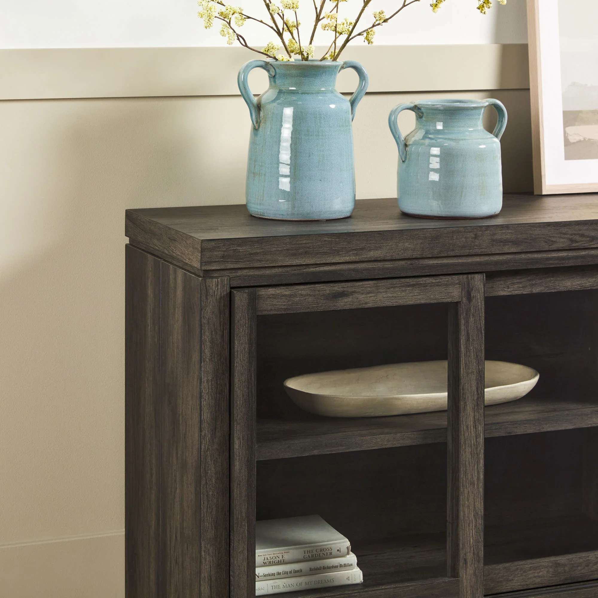 Booker Modern Glass Door TV Stand Sideboard - Image 24