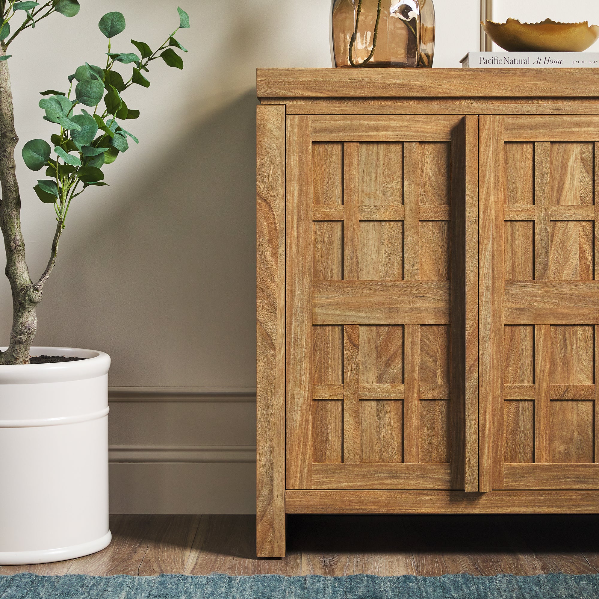 Booker Modern Windowpane Modular Storage Accent Cabinet - Image 6