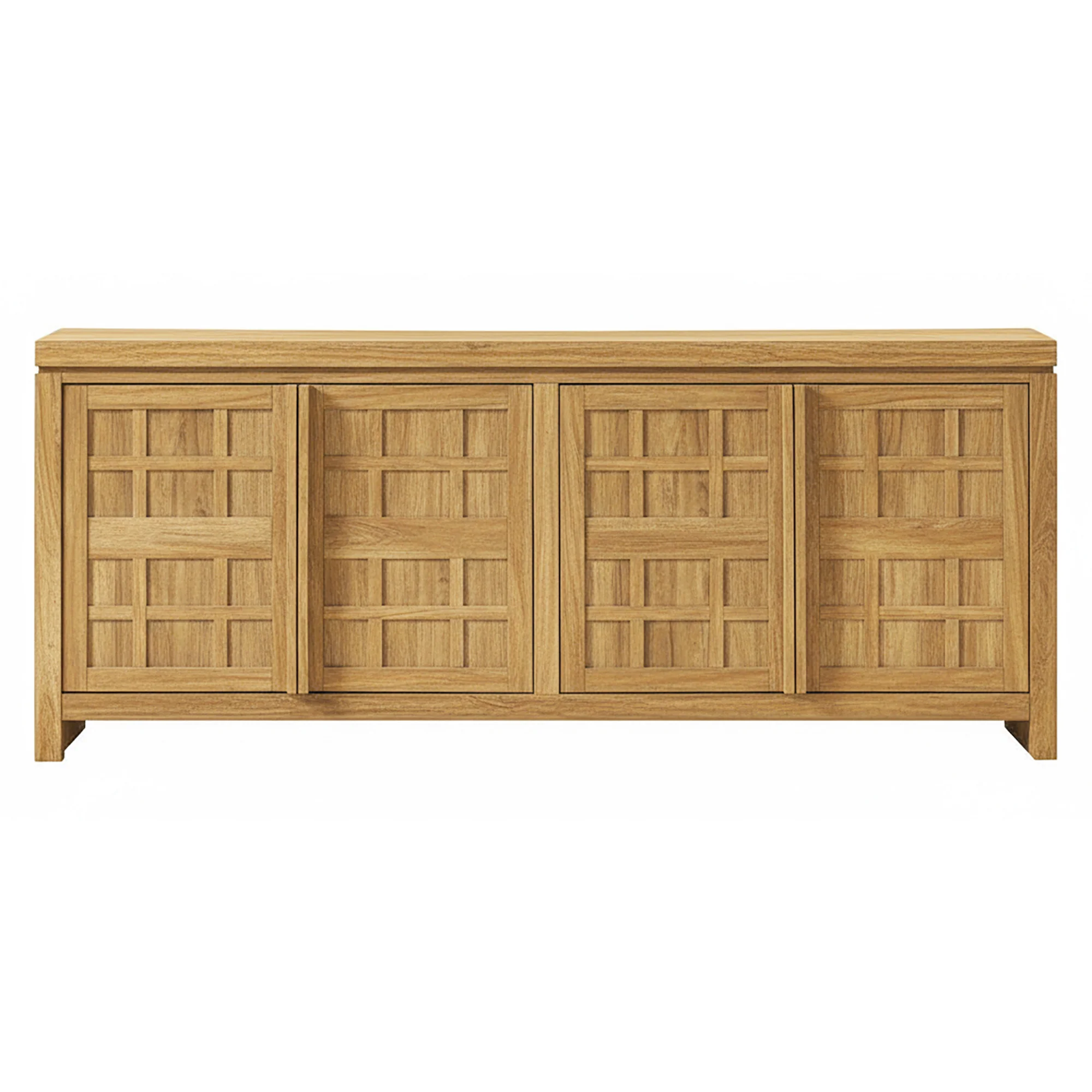 Booker Modern Windowpane TV Stand Sideboard with Storage - Image 15