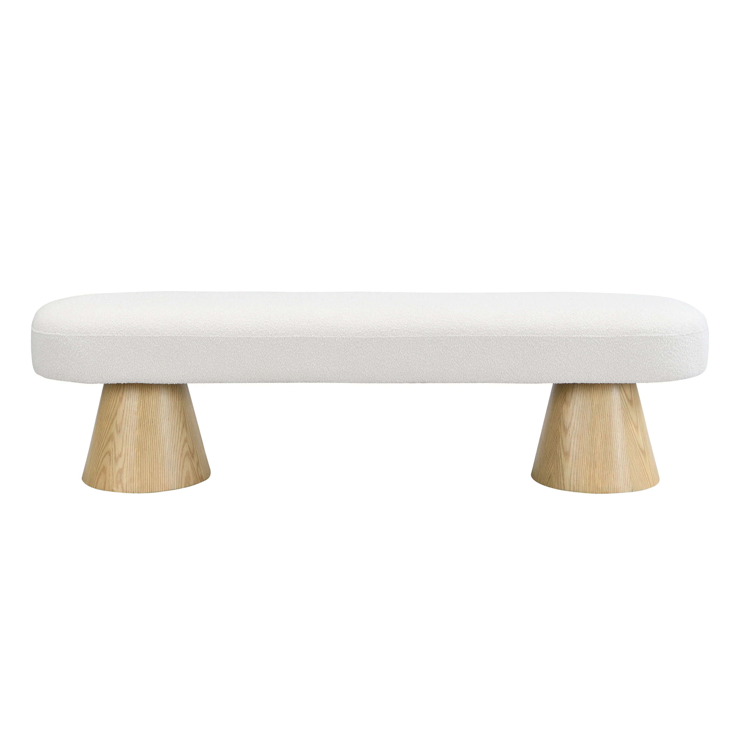 Walker Edison | Boucle Upholstered 64in Bench - Image 4