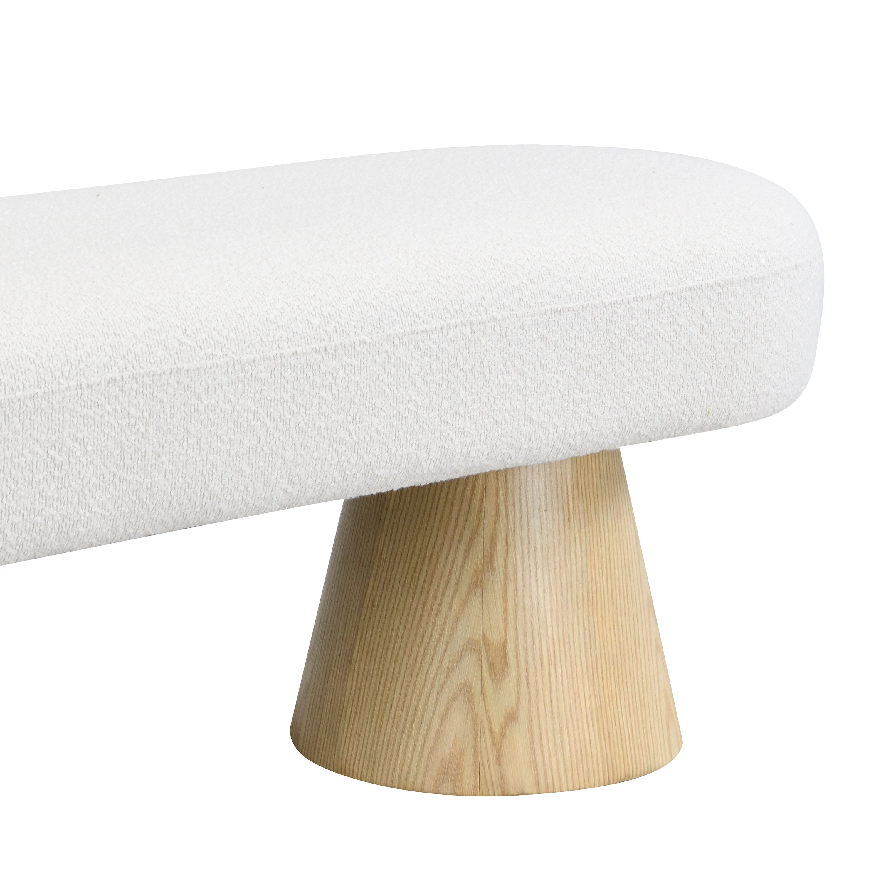 Walker Edison | Boucle Upholstered 64in Bench - Image 9