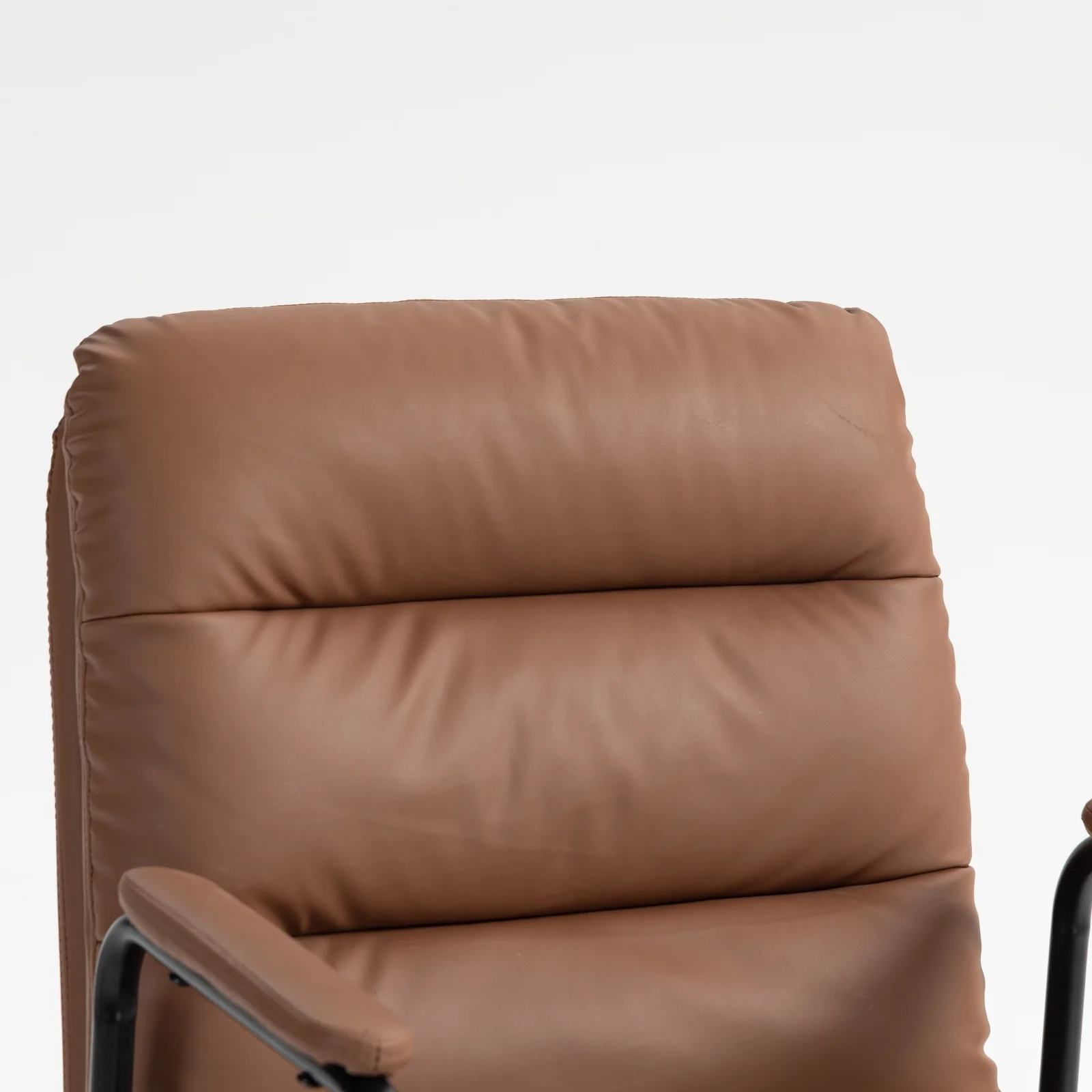 Walker Edison | Brown Ergonomic Faux Leather Desk Rolling Swivel Chair - Image 13