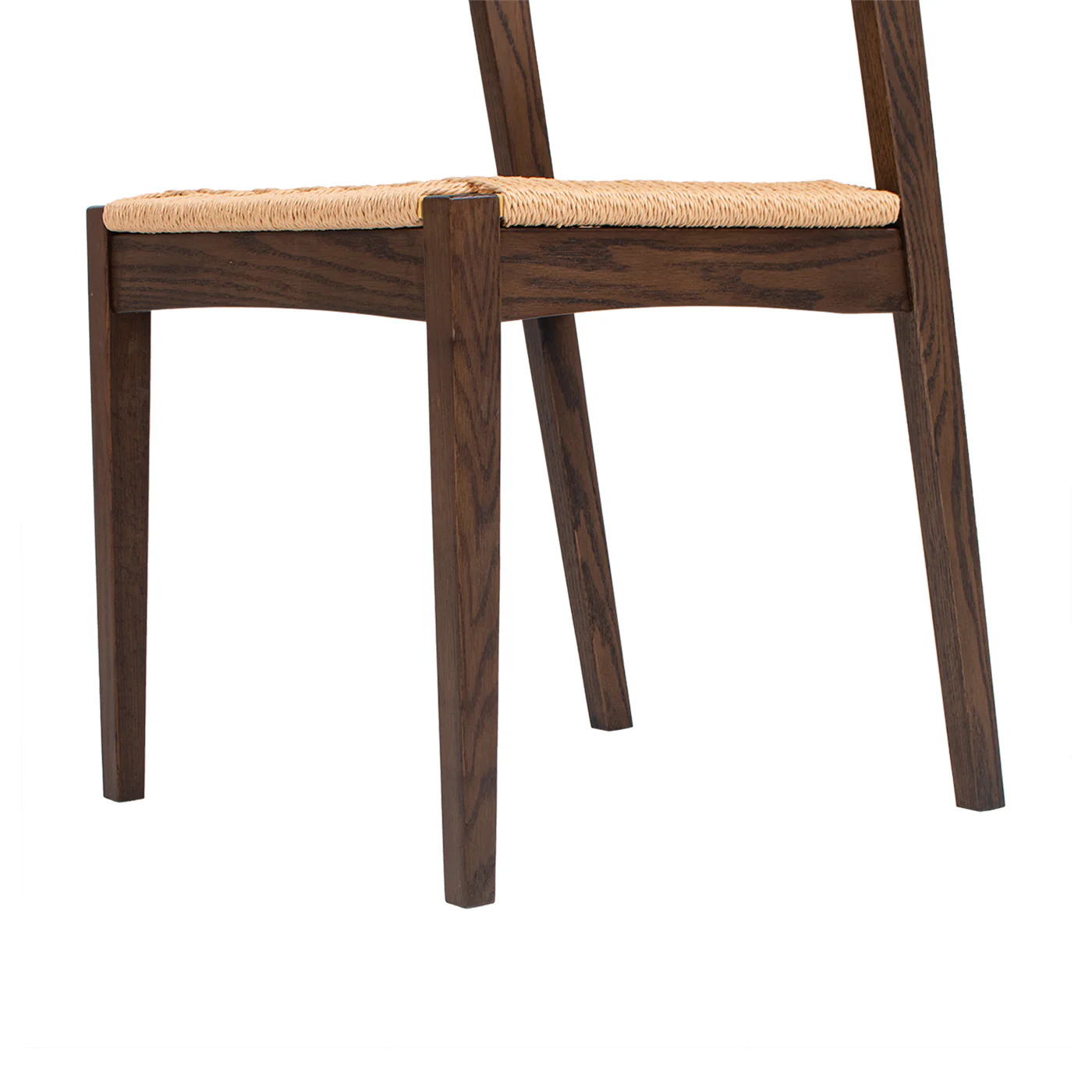 Capri Woven Seat Oak Wood Dining Chair - Image 15