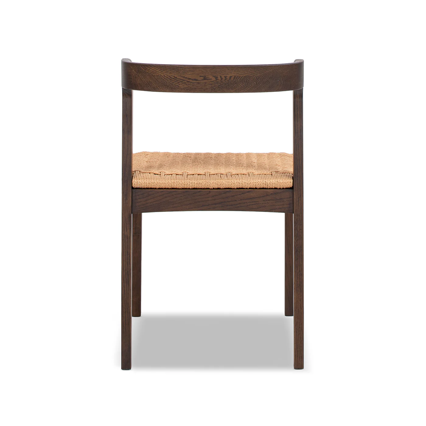 Capri Woven Seat Oak Wood Dining Chair - Image 9