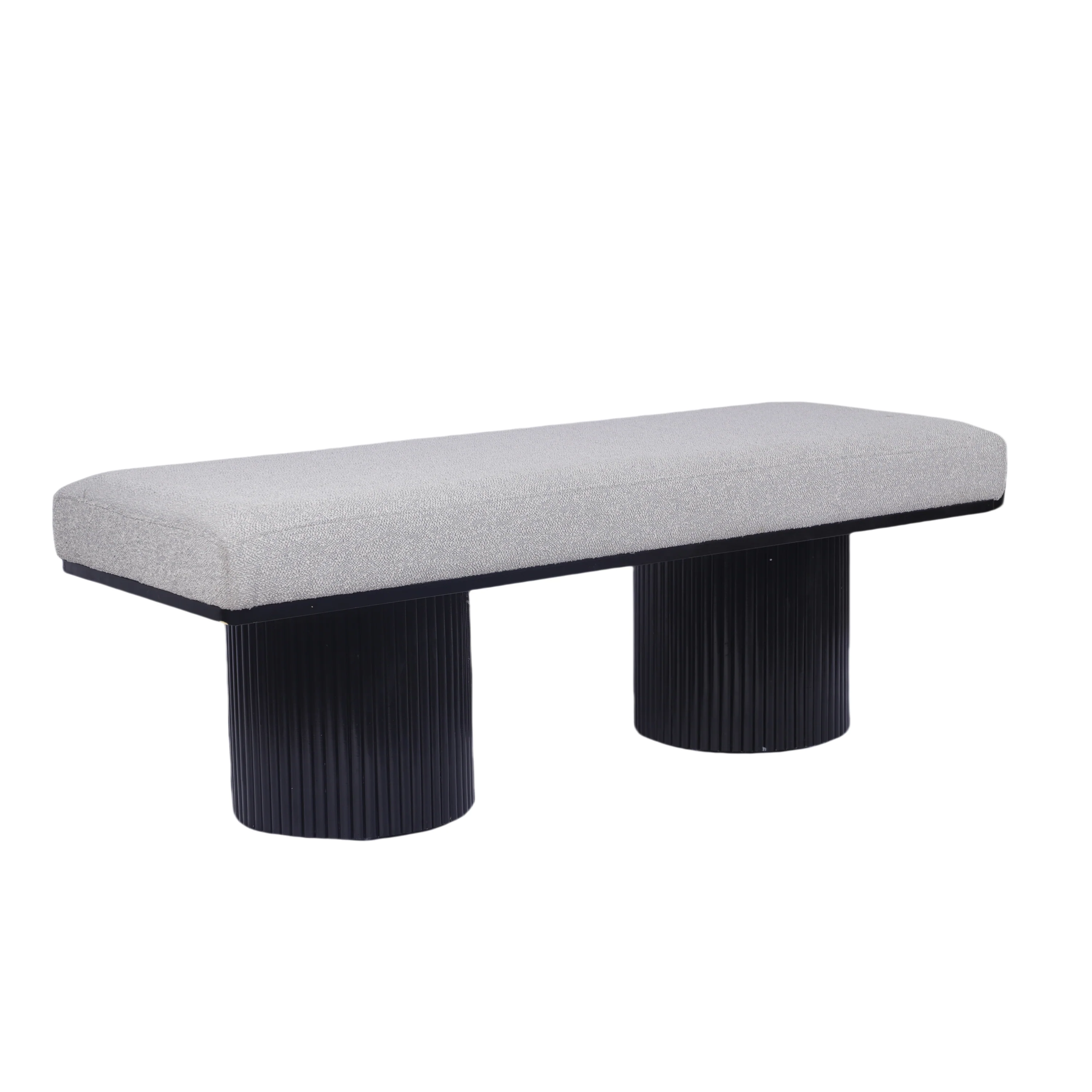 Walker Edison | Fluted Base Upholstered Bench - Image 5
