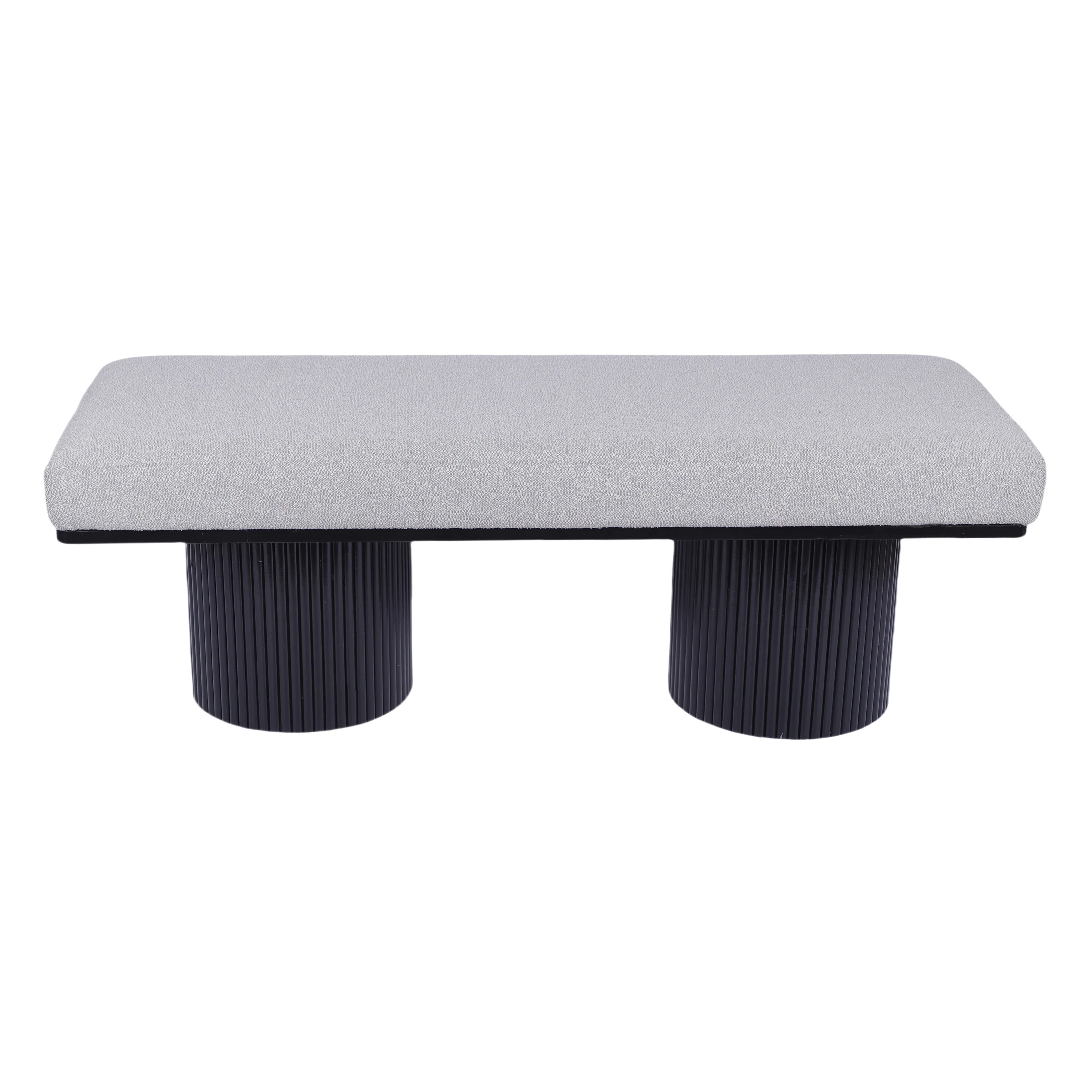Walker Edison | Fluted Base Upholstered Bench - Image 6