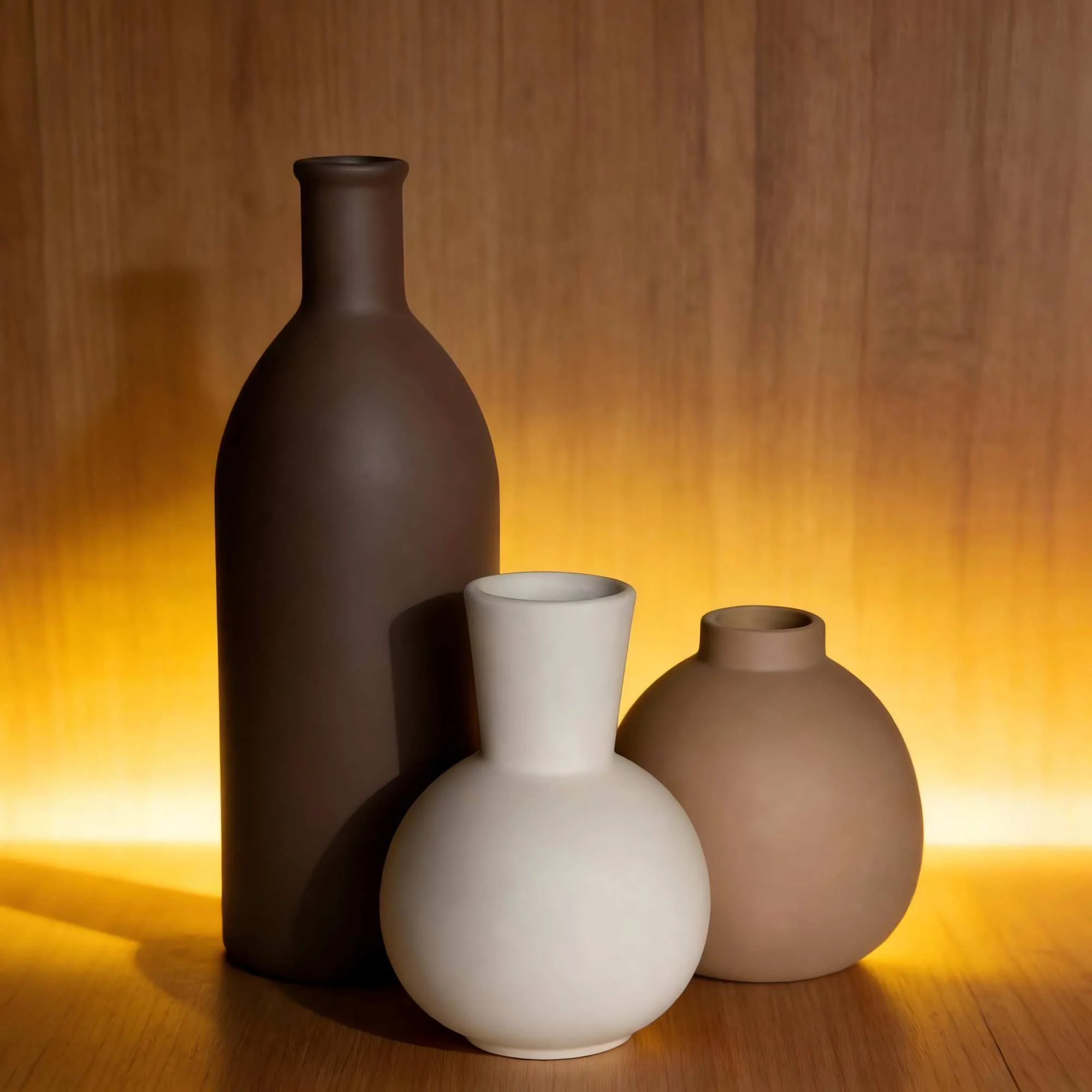 Ceramic Organic Shape Vase Set of 3 - Image 4