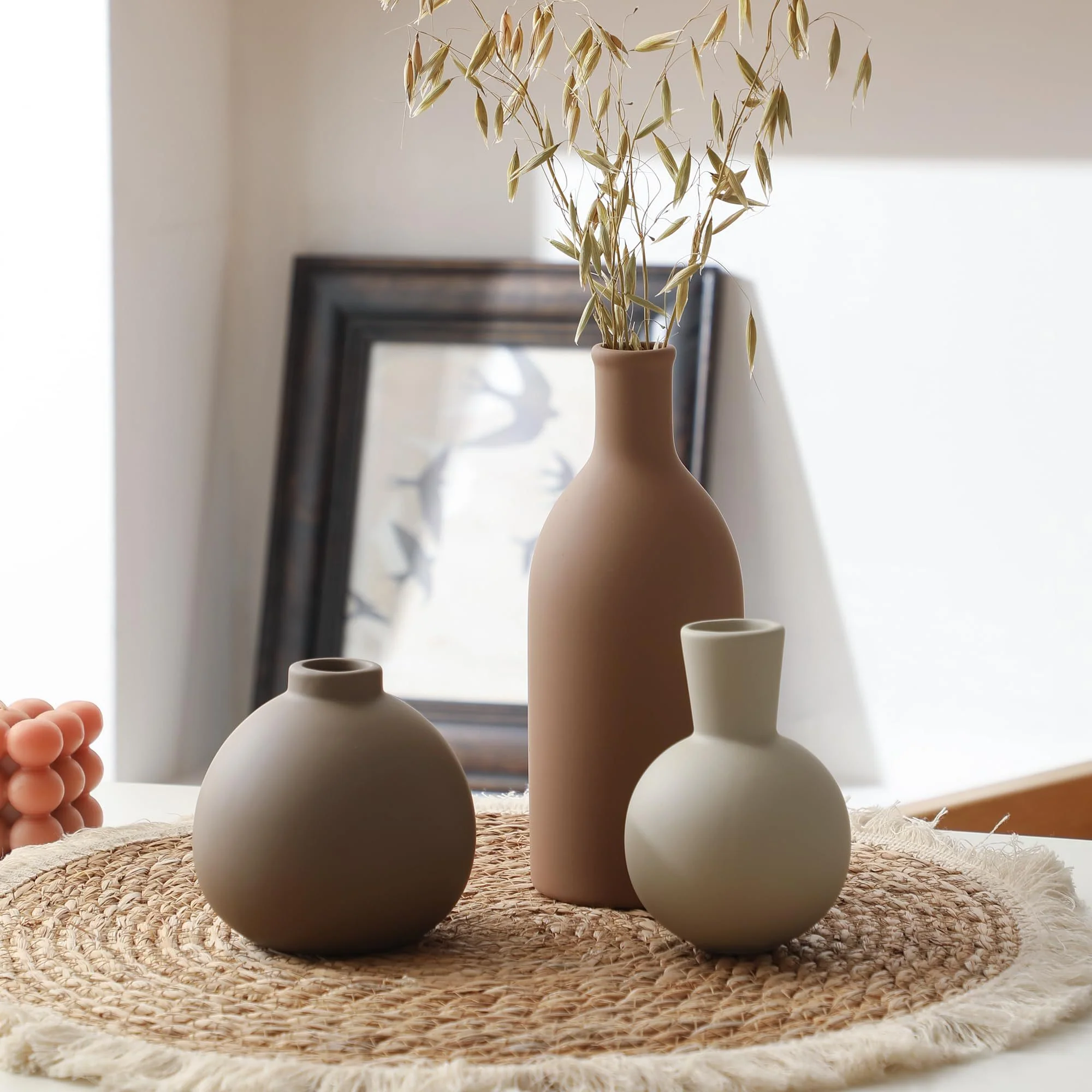 Ceramic Organic Shape Vase Set of 3 - Image 6