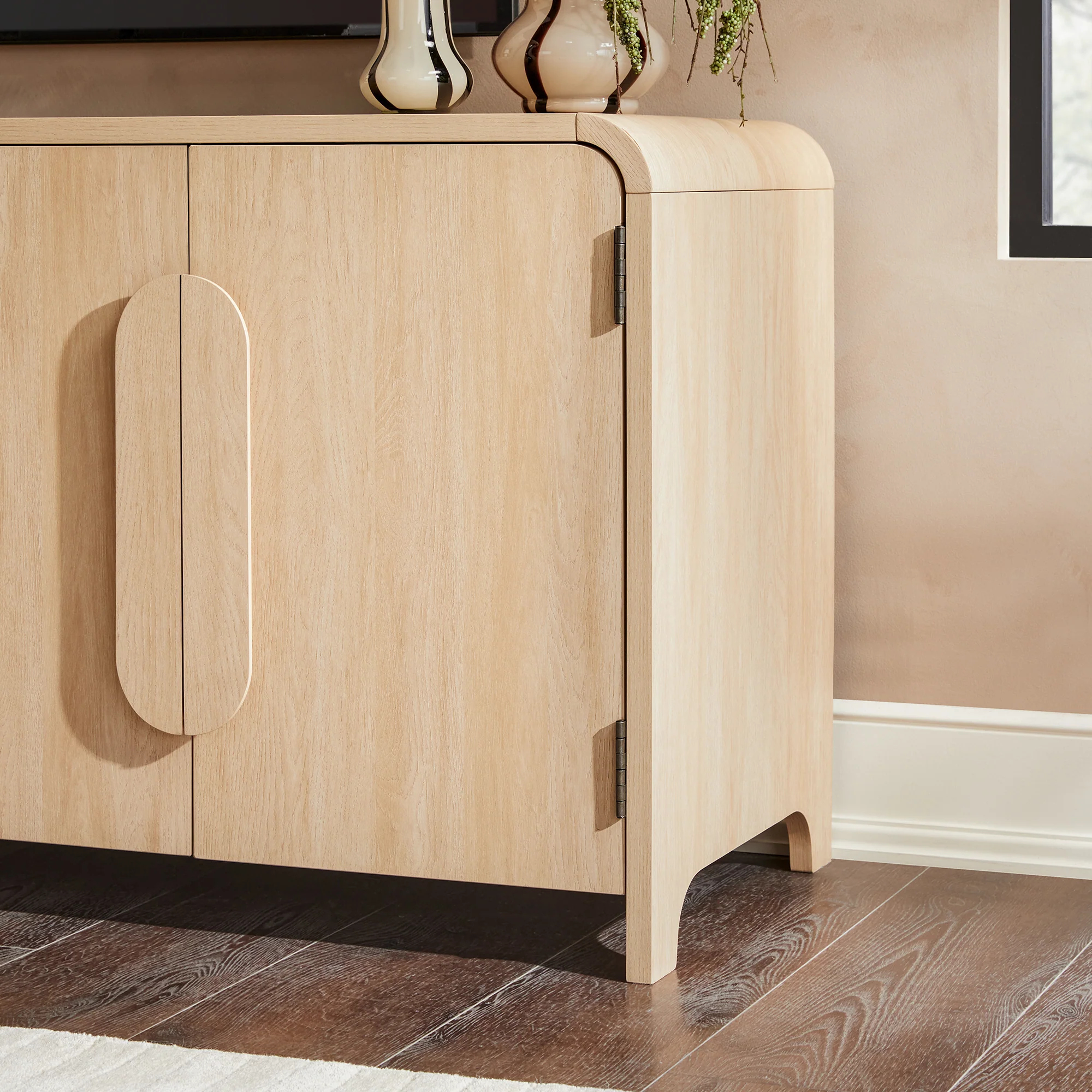 Chantelle Modern Curved Buffet Sideboard and TV Stand - Image 16