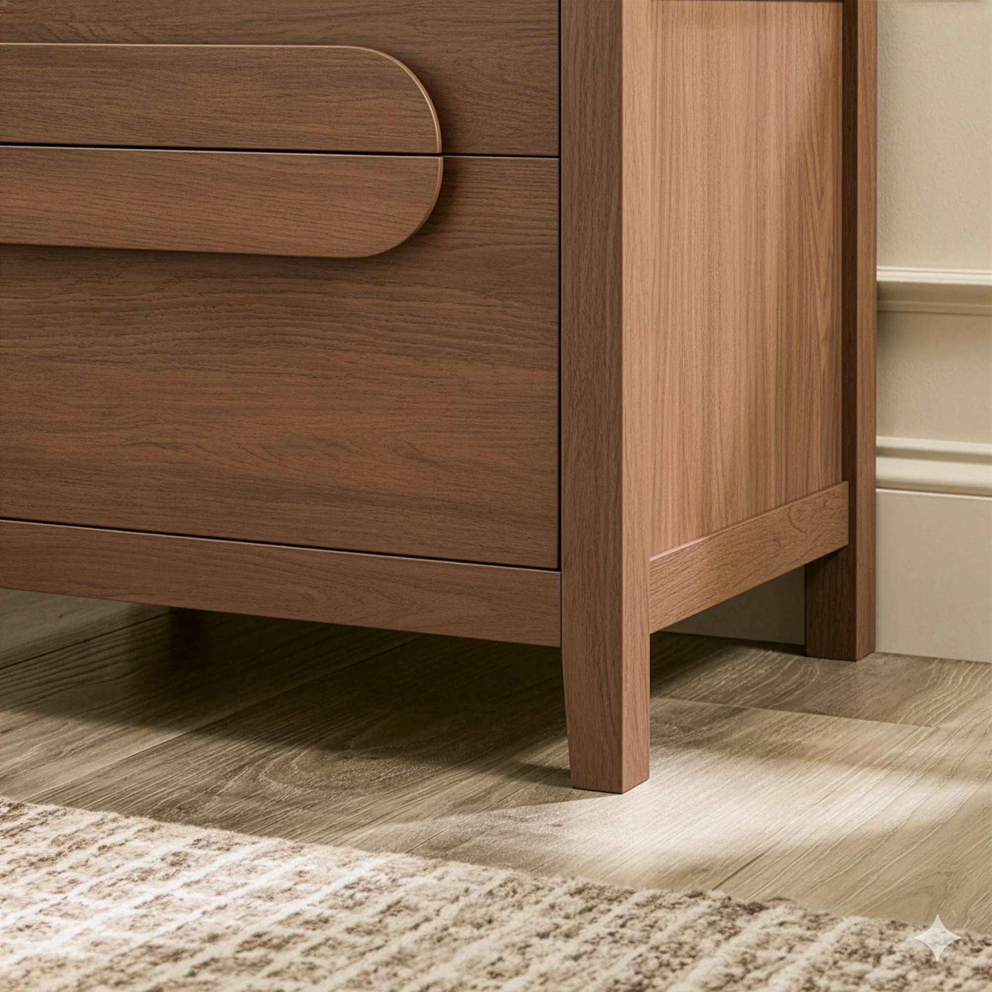 Chantelle Modern Curve Design 2-Drawer Nightstand - Image 22