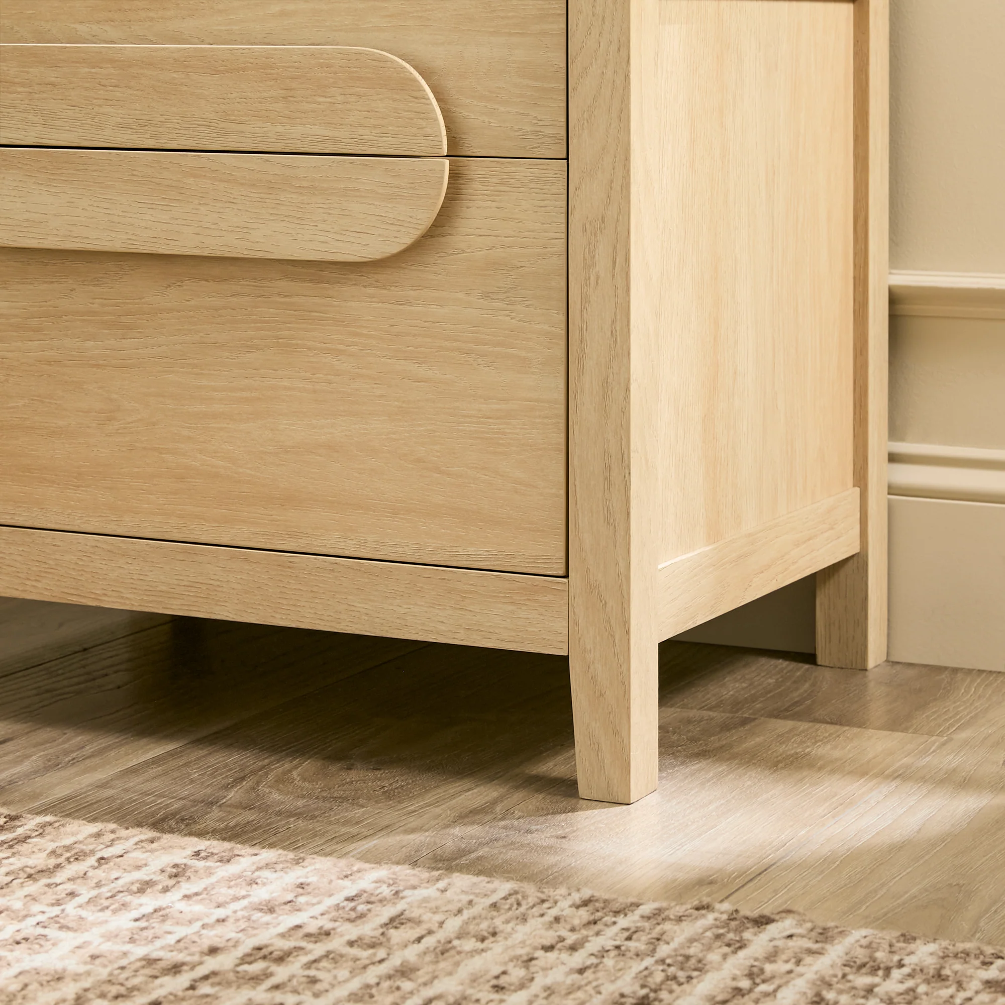 Chantelle Modern Curve Design 2-Drawer Nightstand - Image 9