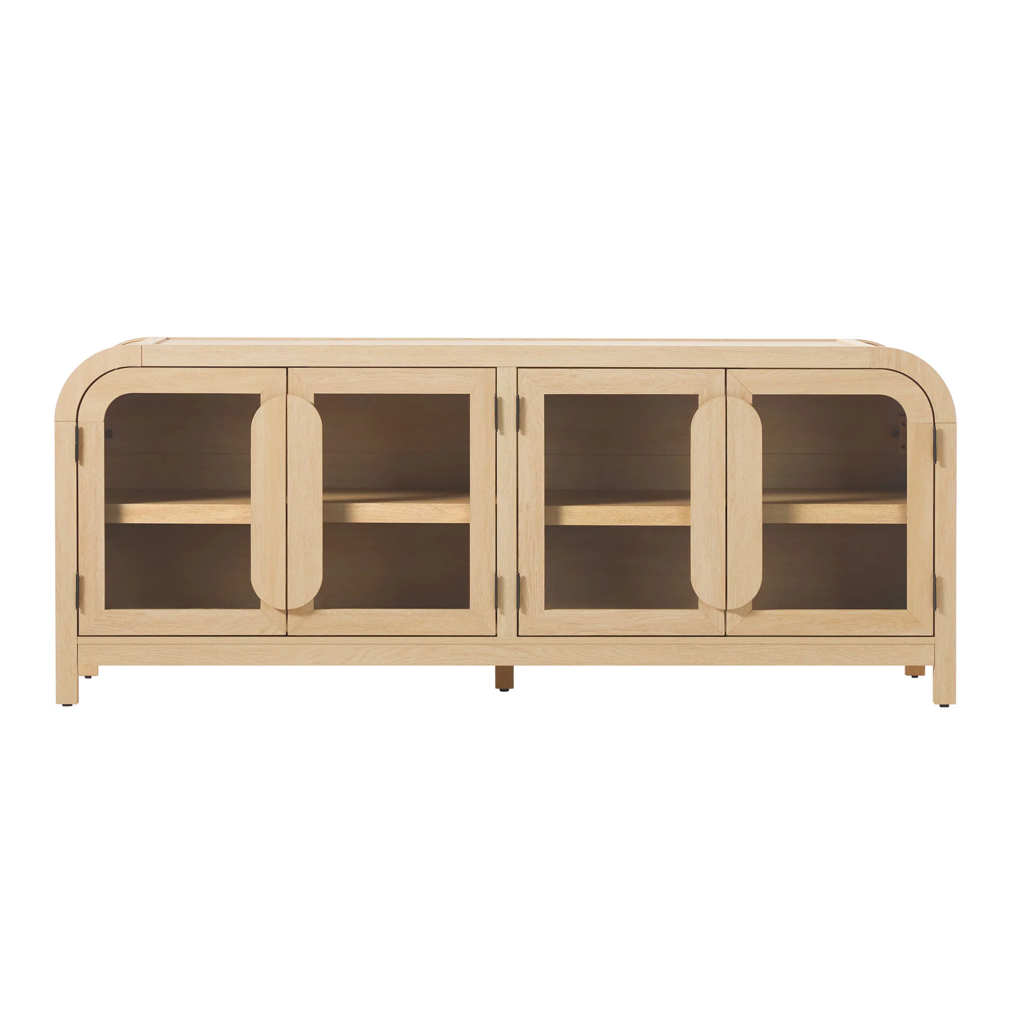 Chantelle Modern Curved Easy Assembly TV Stand - Image 30