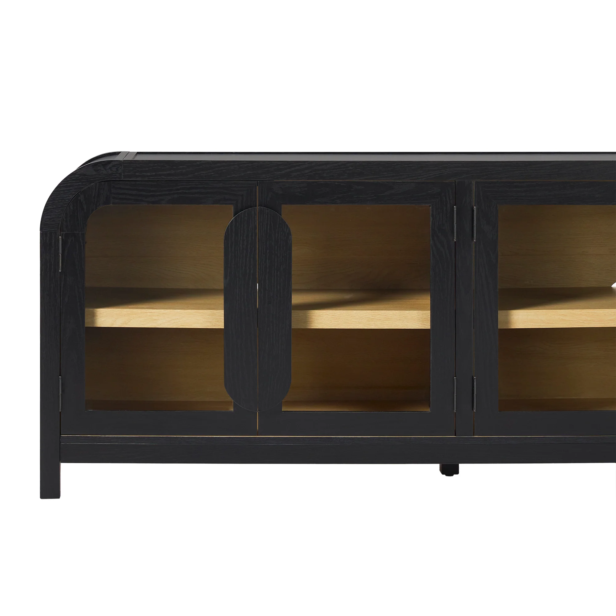 Chantelle Modern Curved Easy Assembly TV Stand - Image 47