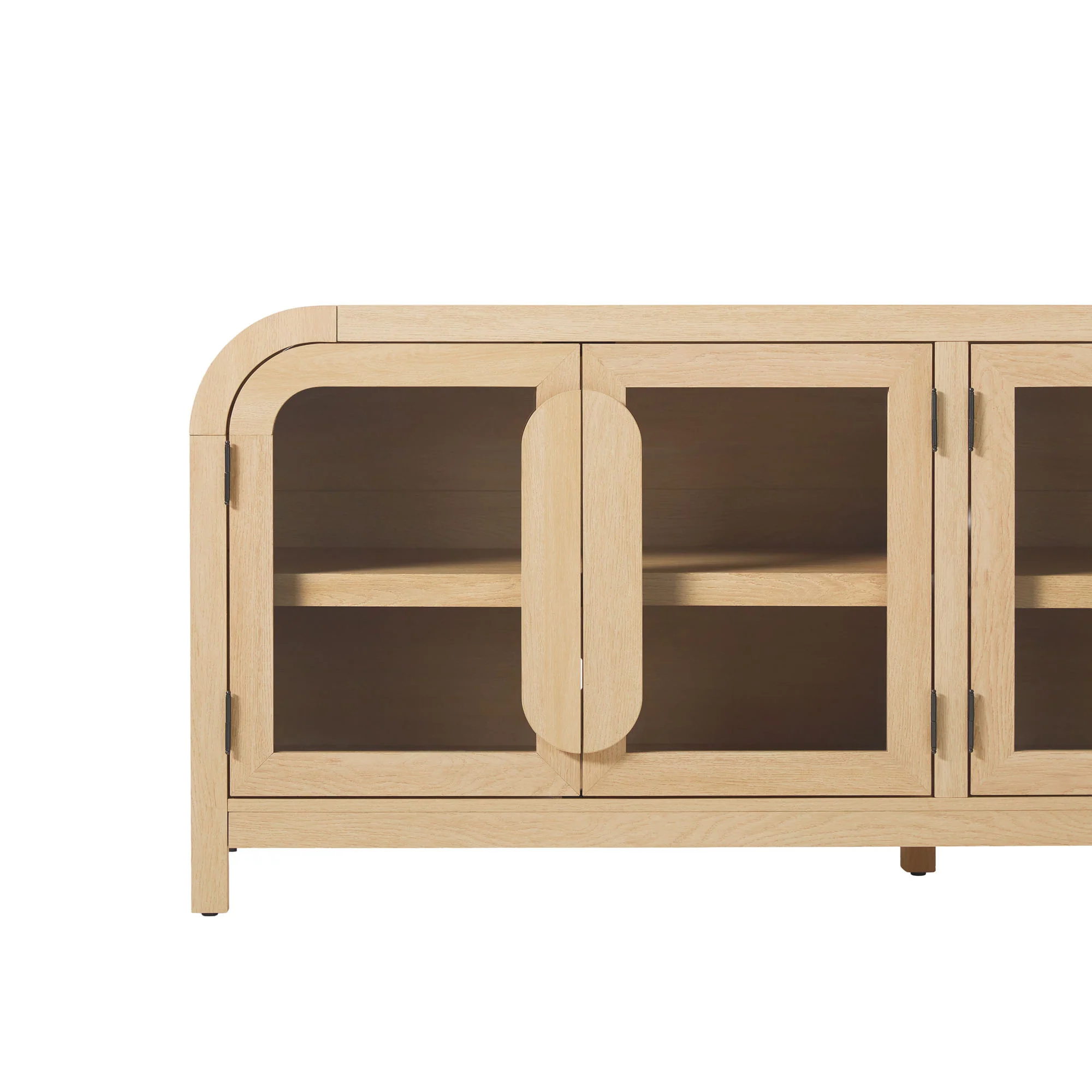 Chantelle Modern Curved Easy Assembly TV Stand - Image 65