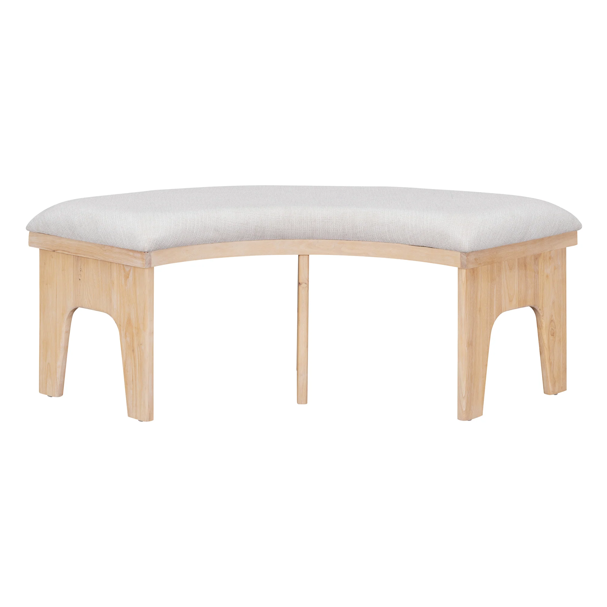 Walker Edison | Charming 5-Piece Rustic Round Dining Set with Chairs and Curved Bench - Image 17