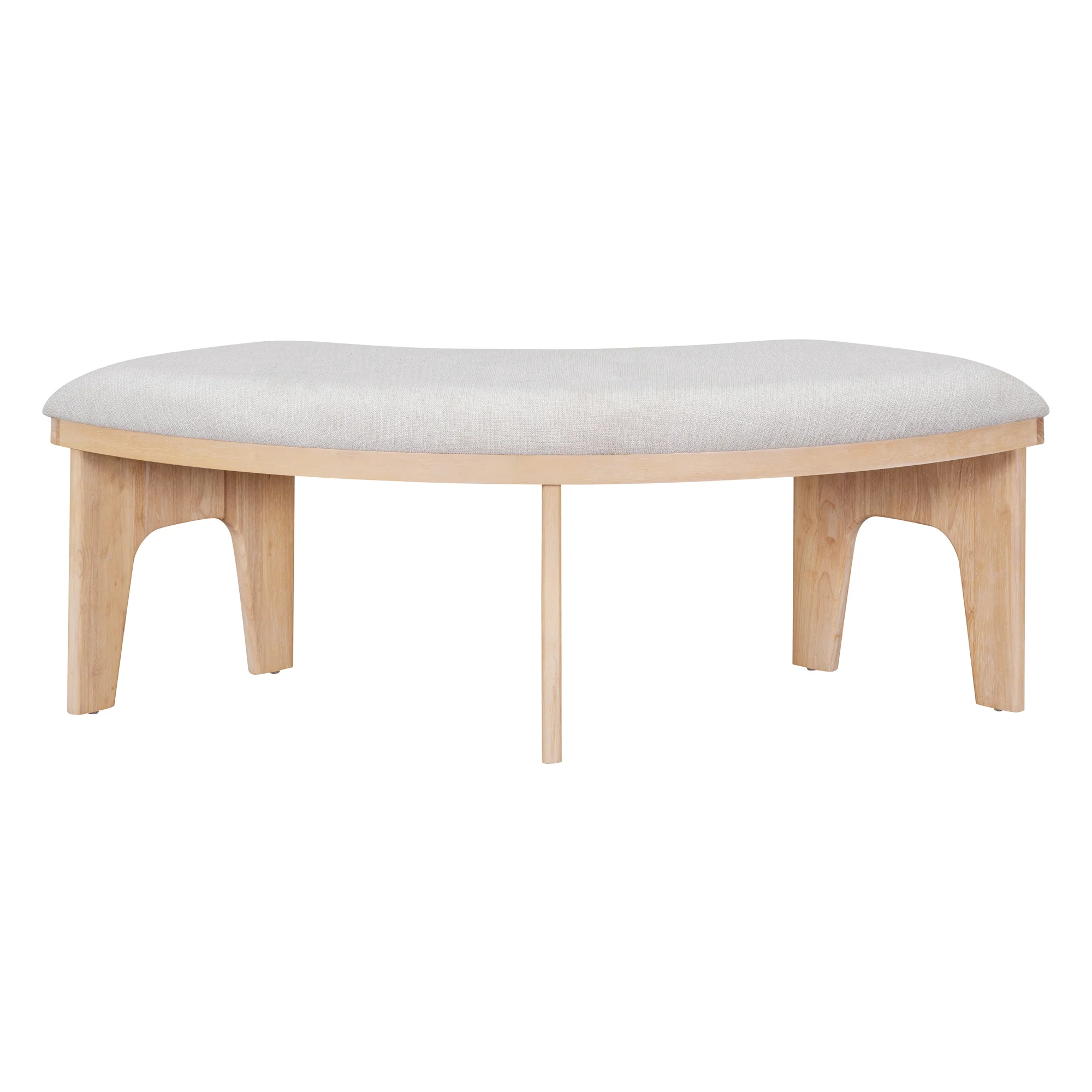 Walker Edison | Charming 5-Piece Rustic Round Dining Set with Chairs and Curved Bench - Image 18