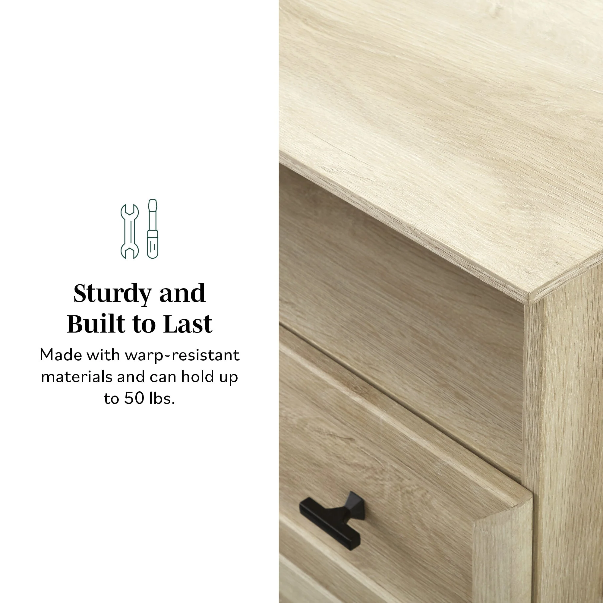 Clyde Classic 2-Drawer Nightstand / Side Table - Image 8