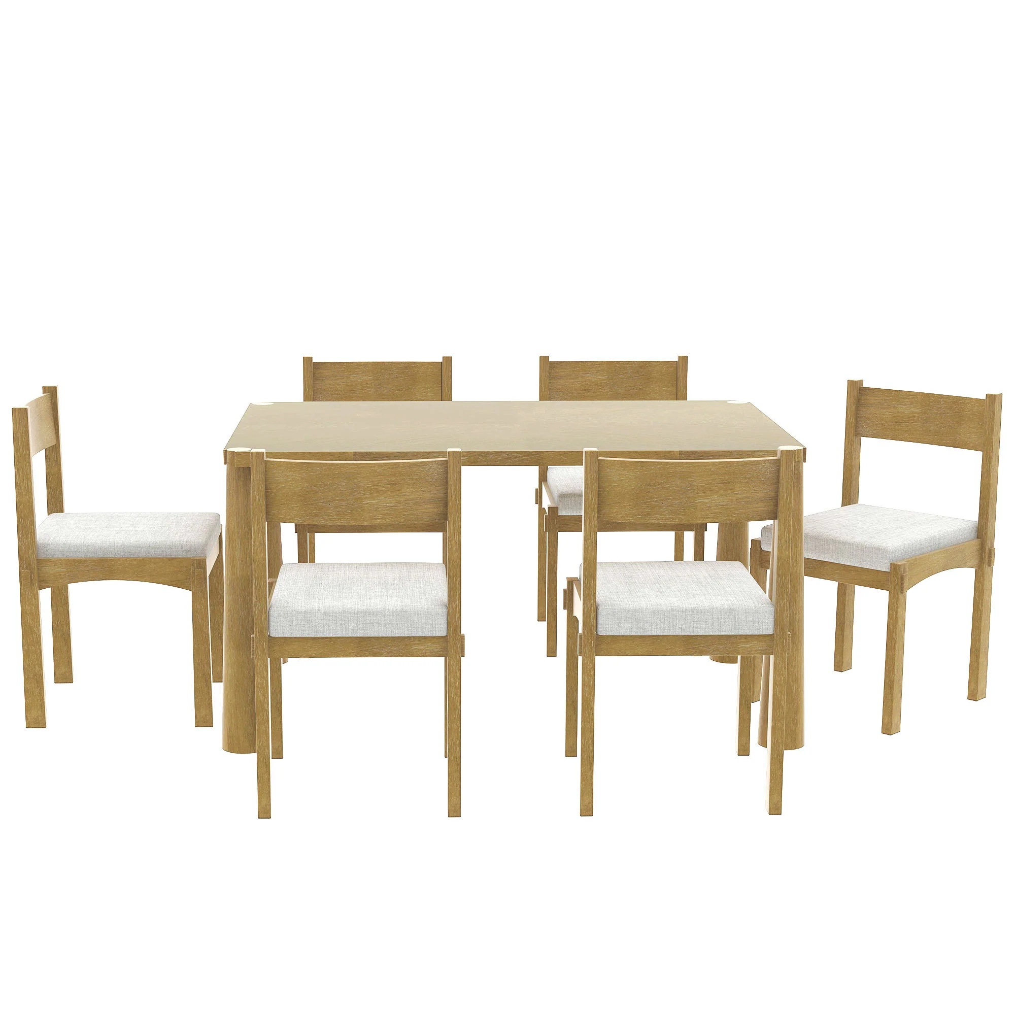 Walker Edison | Classic Modern 7-Piece Dining Table Set for 6 - Image 10