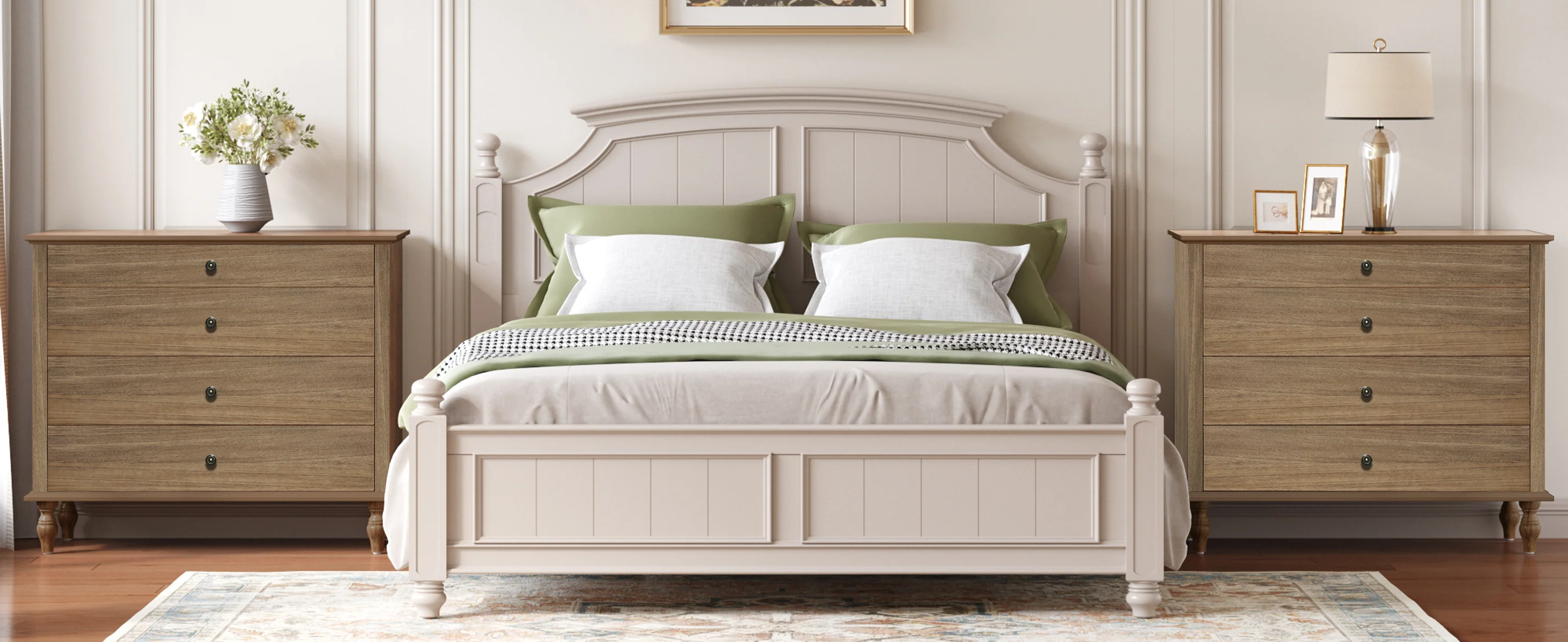 Classic Modern Wide 4-Drawer Chest Dresser - Image 7