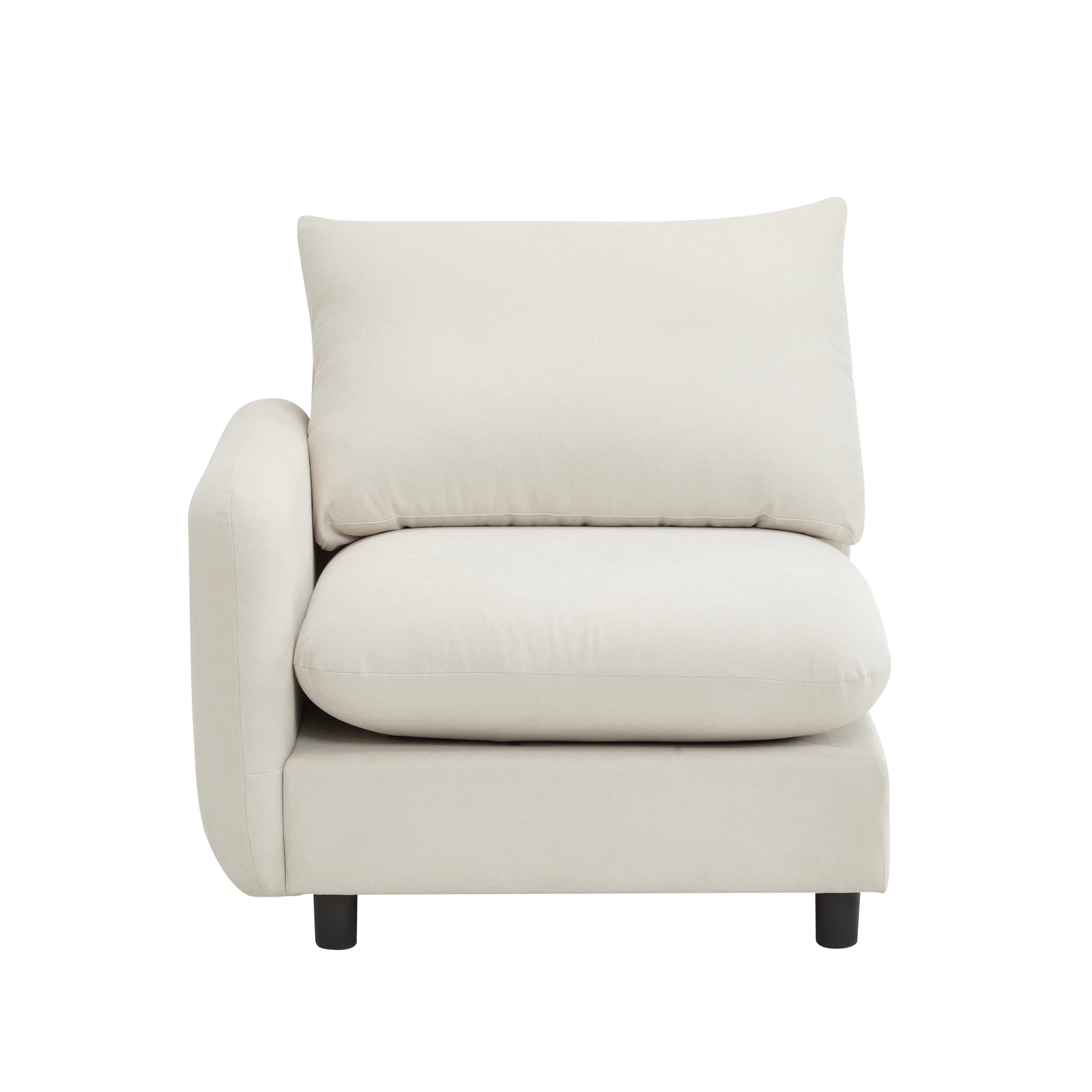 Cloud 4-Piece Modular Free Combination Sectional Sofa Couch with Ottoman - Image 13