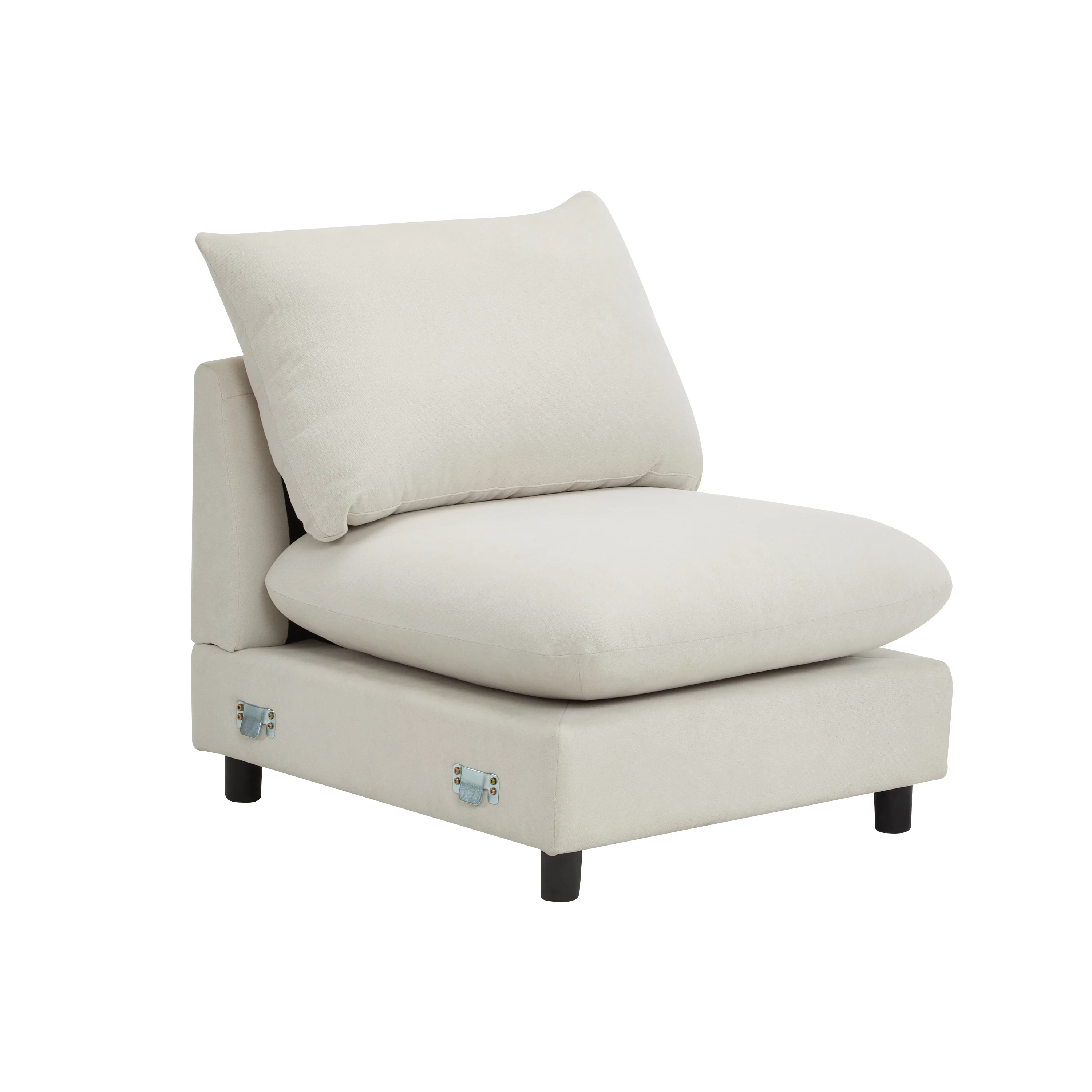 Cloud 4-Piece Modular Free Combination Sectional Sofa Couch with Ottoman - Image 20