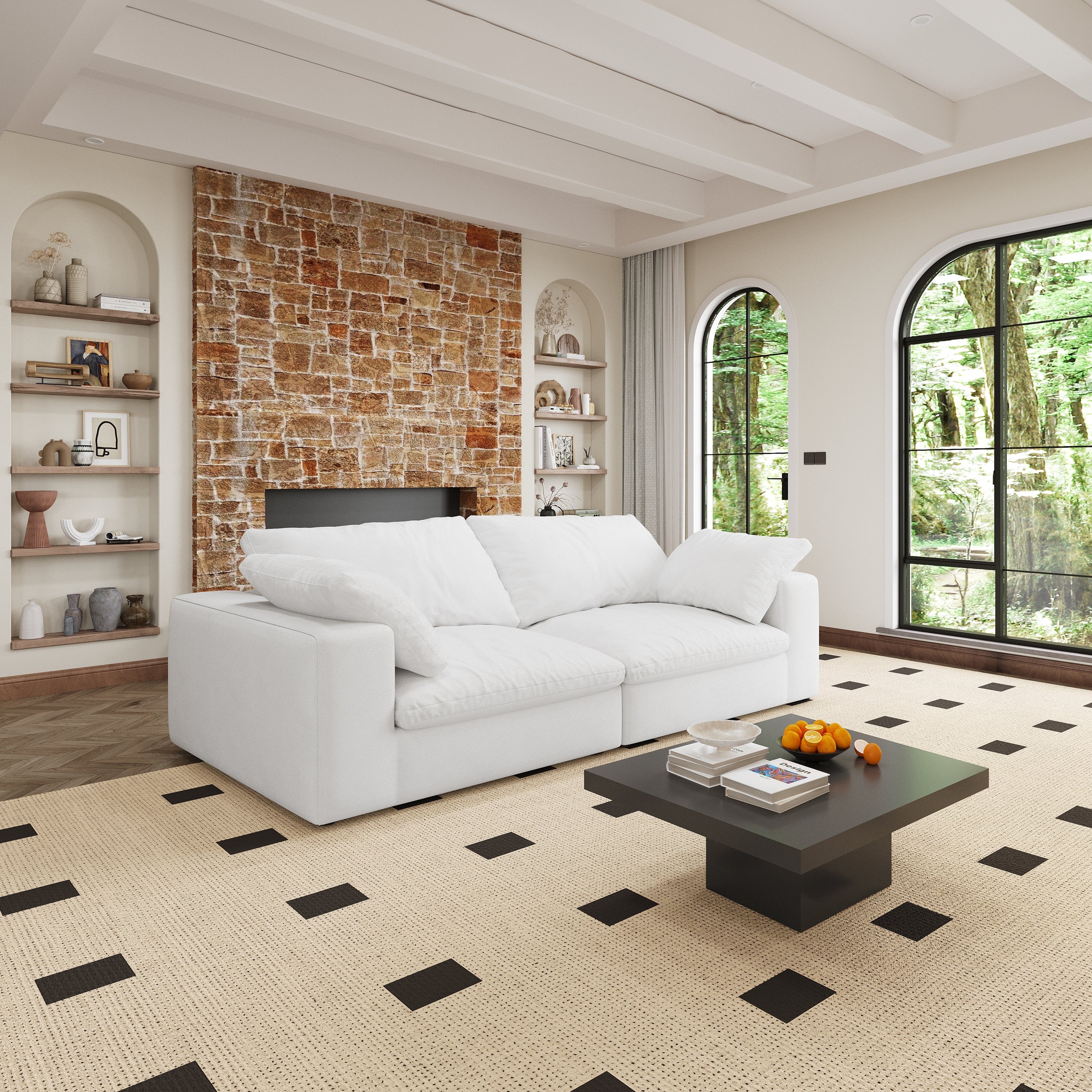 Walker Edison | Cloud Modular 80' Down Filled Loveseat Sofa - Image 2