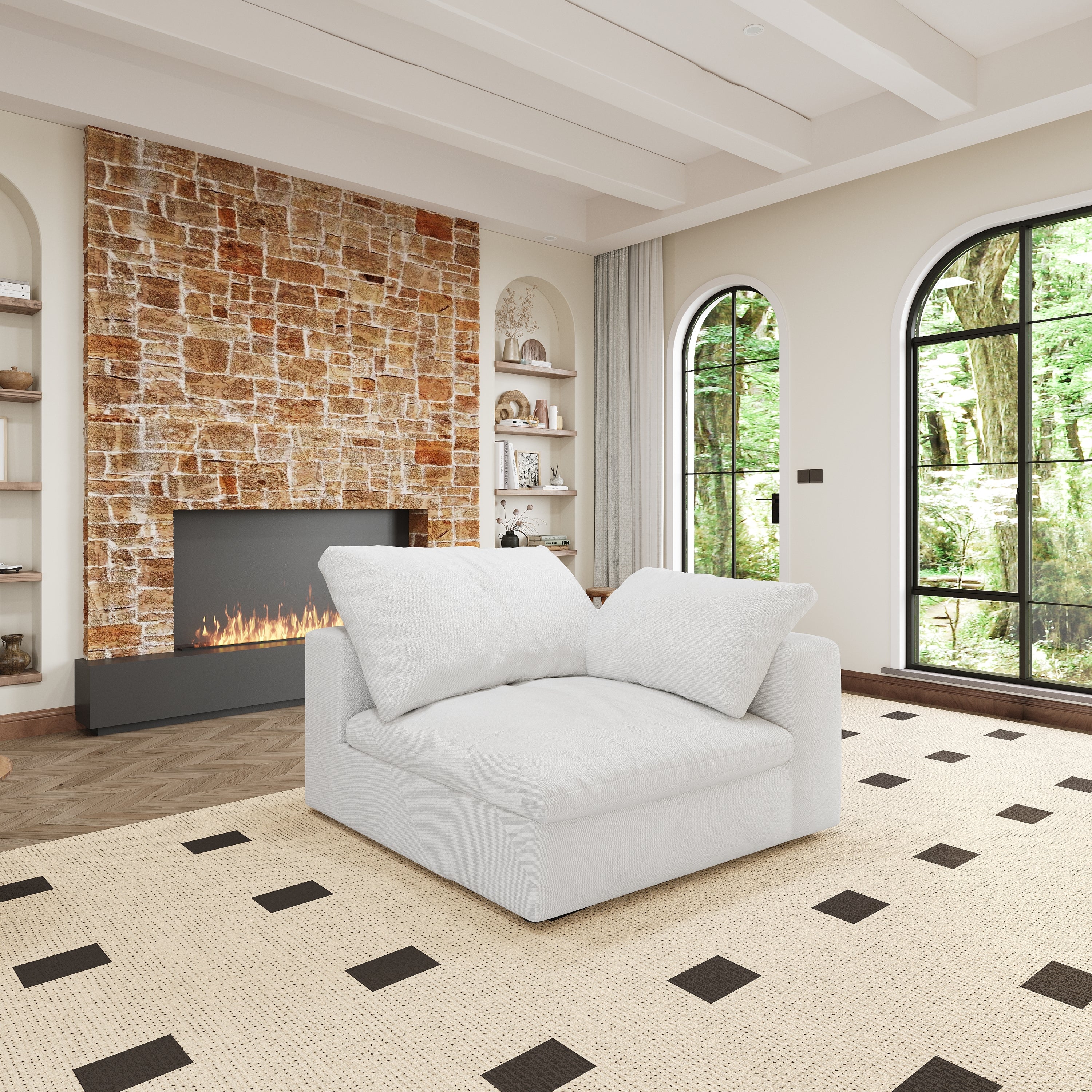 Walker Edison | Cloud Modular 80' Down Filled Loveseat Sofa - Image 4